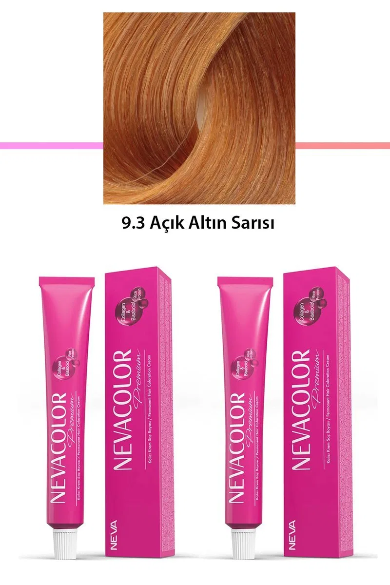 2 li Set Premium 9. 3 Açık Altın Sarısı - Kalıcı Krem Saç Boyası 2 X 50 g Tüp