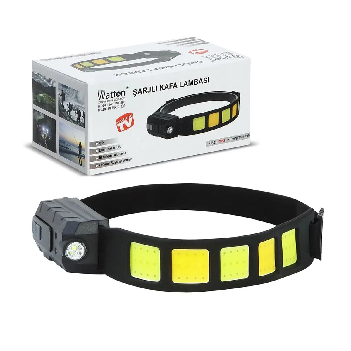 Sensörlü Cob Xpg Led Kafa Lambası Wt-066 görsel 3