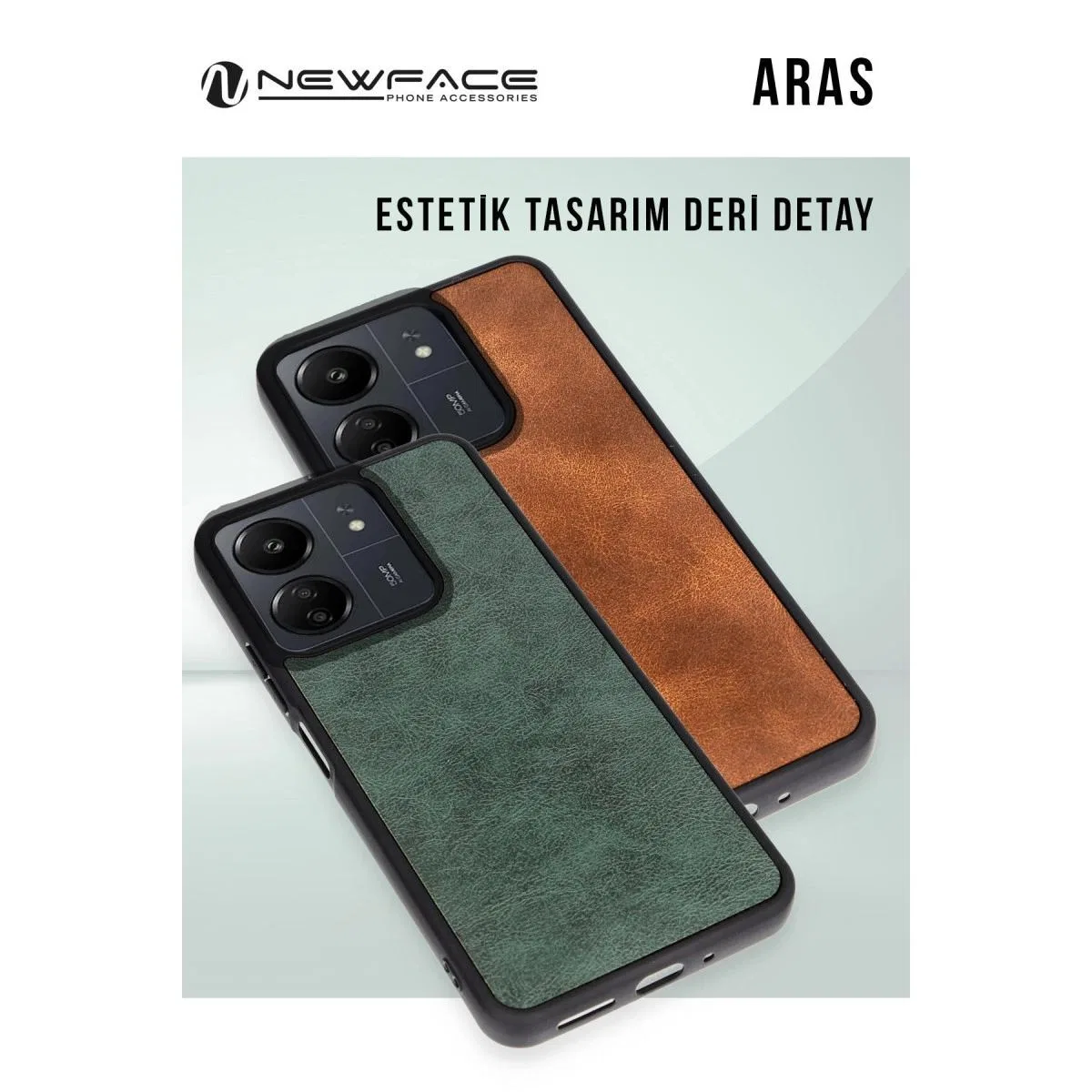 Vivo Y18 Kılıf Aras Deri Kapak - Siyah görsel 4
