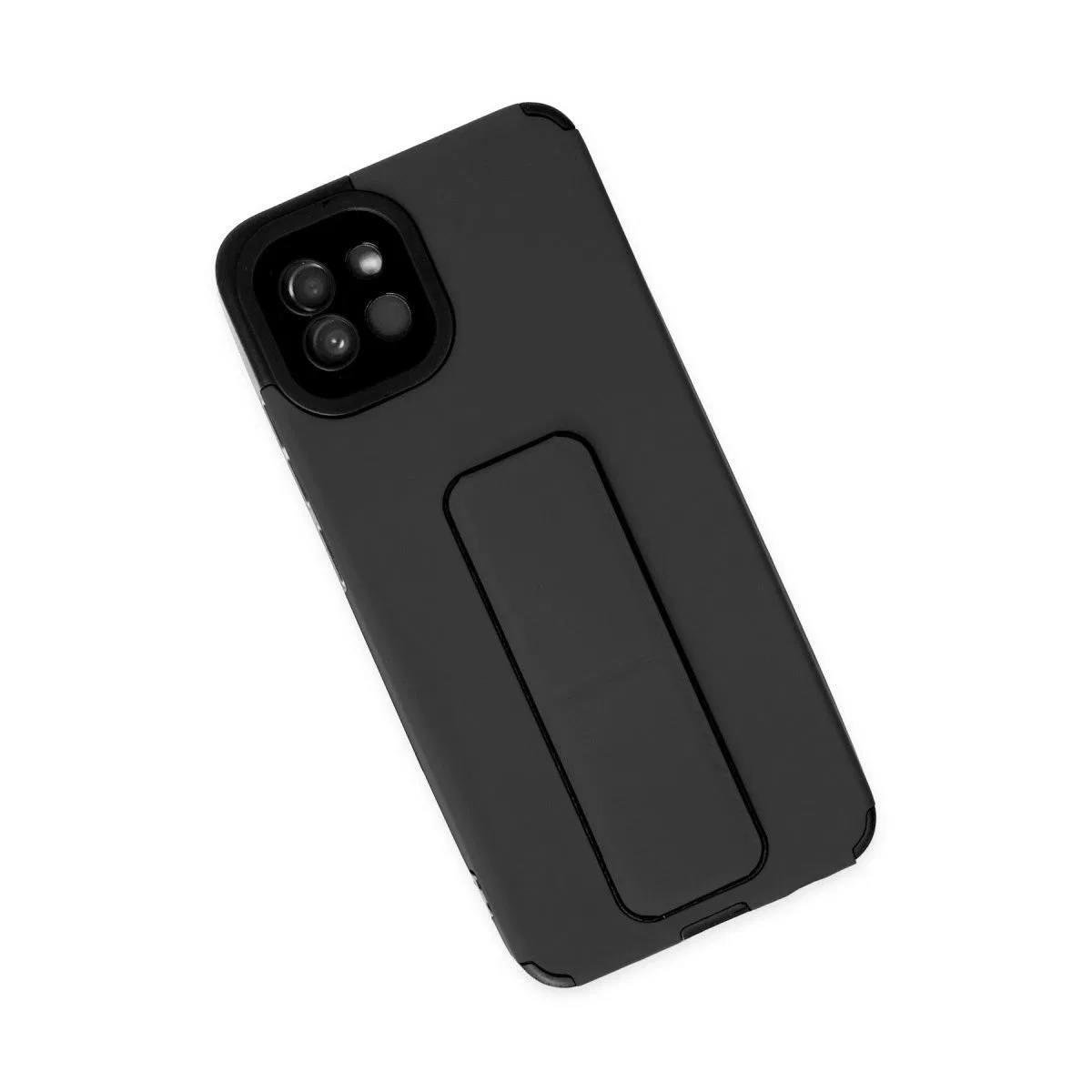 Samsung Galaxy A03 Kılıf Mega Standlı Silikon - Siyah görsel 3