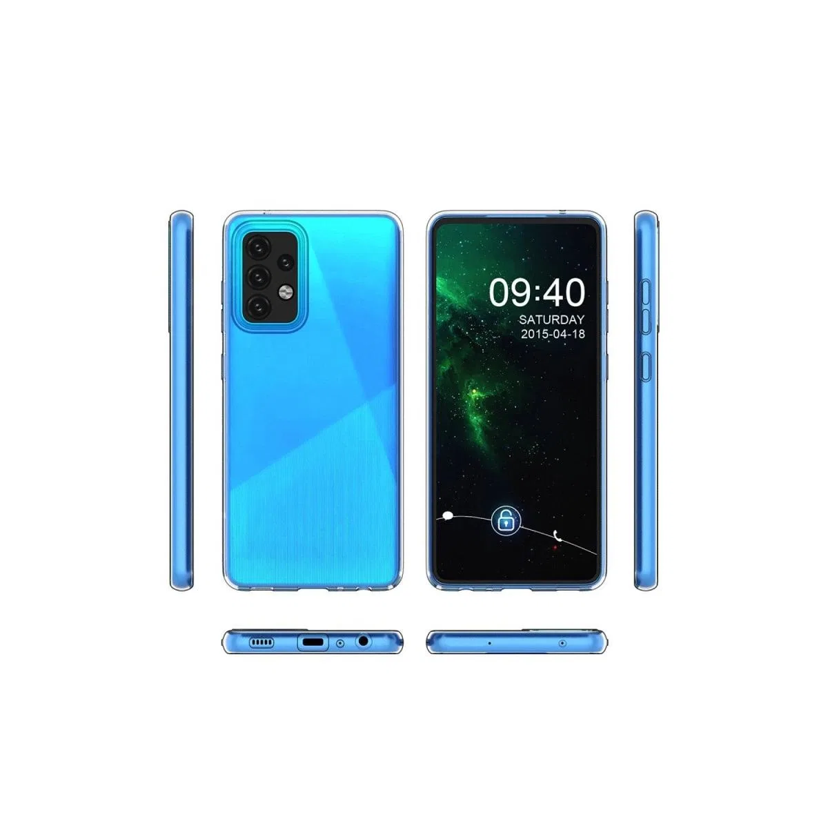 Newface Samsung Galaxy A02s Kılıf Lüx Şeffaf Silikon görsel 2