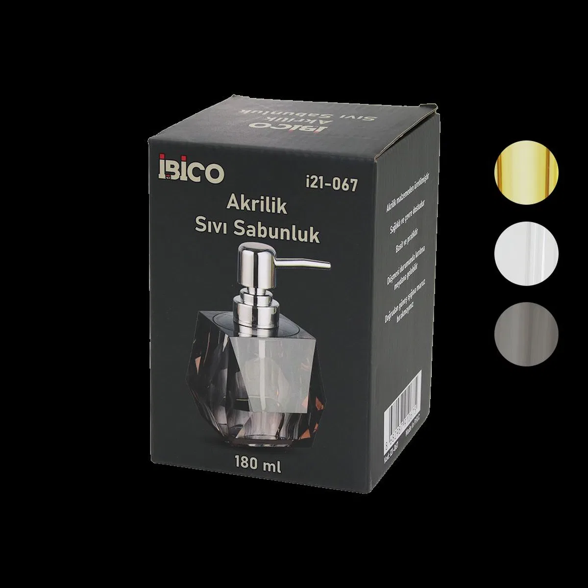Sıvı Sabunluk 180 ml Akrilik Mika Kristal görsel 3