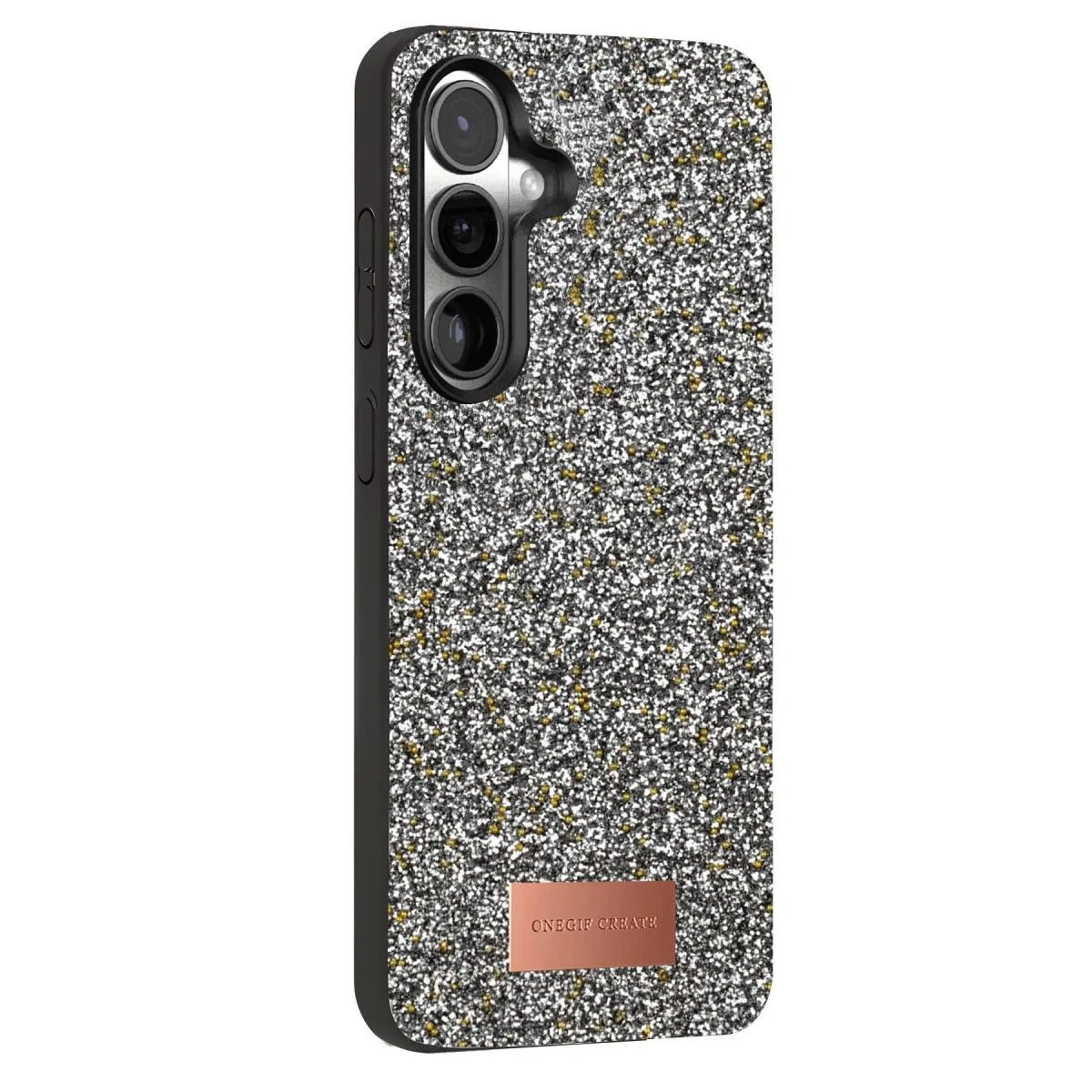 Onegif Samsung Galaxy S25 Bright Simli Kapak - Gold görsel 3