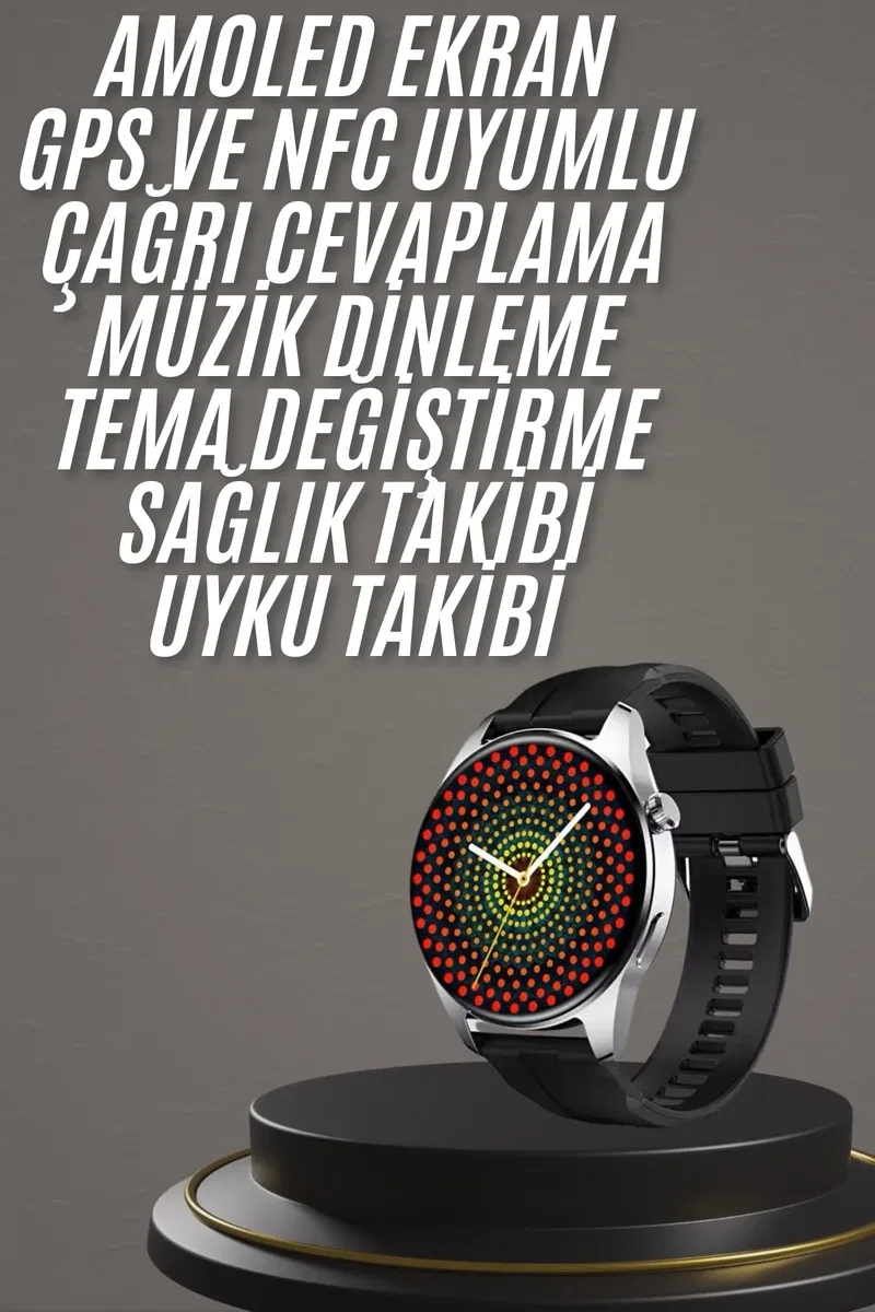 Akıllı Saat 1. 5 Inç Amoled Ekran Çift Kordonlu GPS NFC Uyumlu görsel 2