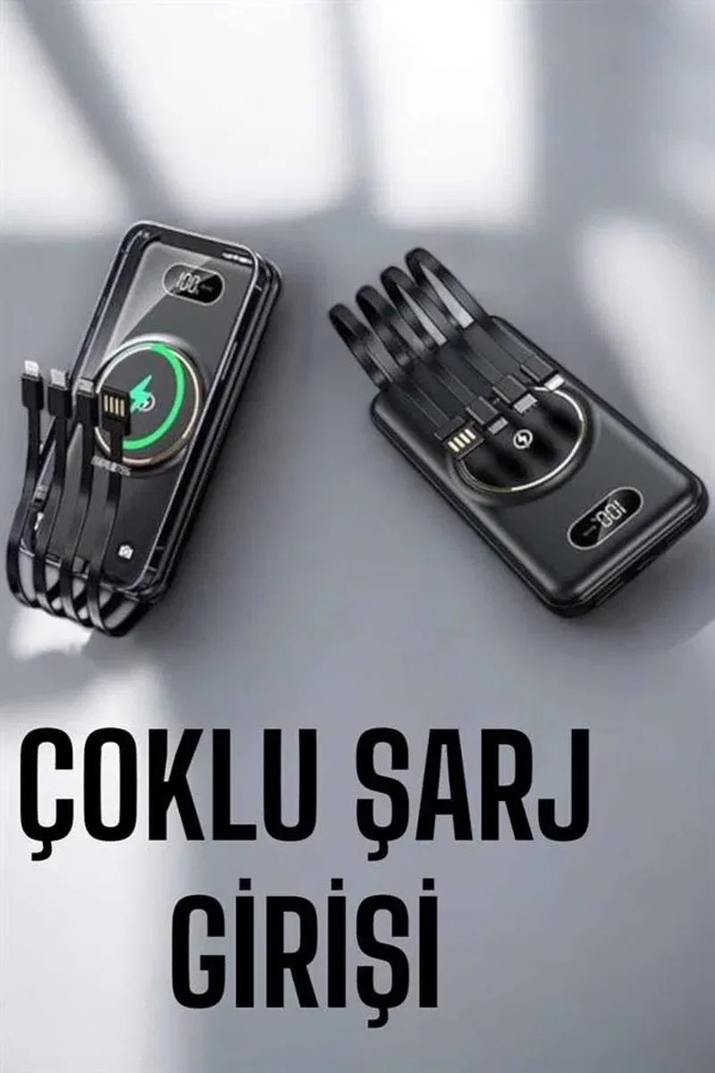 Hızlı Şarj Dijital Göstergeli Powerbankli Çoklu Şarj Özelliği görsel 5