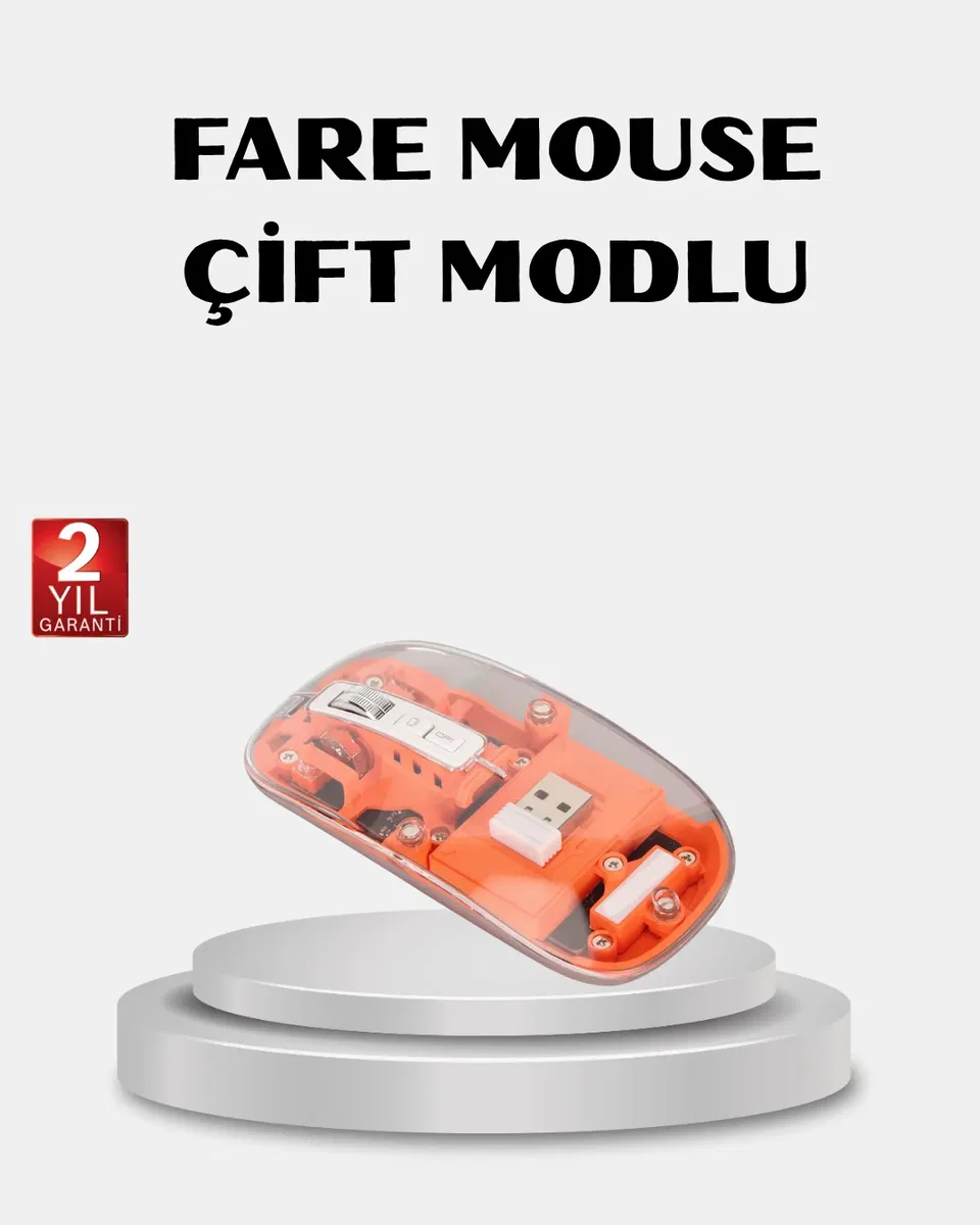 Kablosuz Çift Modlu Mouse – Bluetooth 5. 0 + 2. 4GHz
