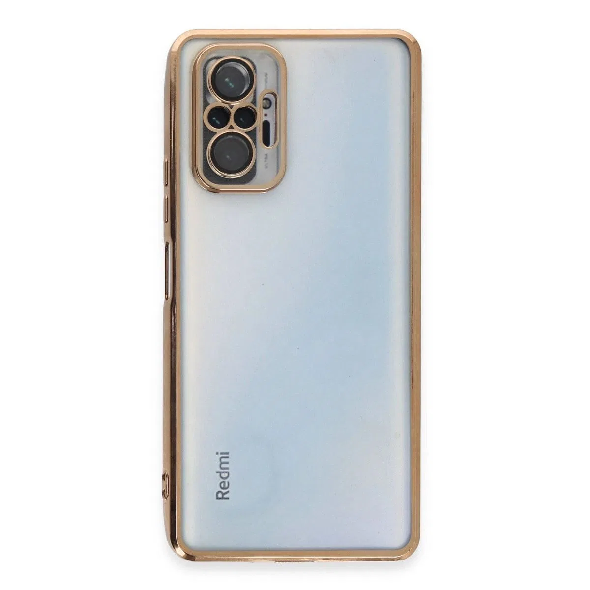 Xiaomi Redmi Note 10 Pro Kılıf Razer Lensli Silikon - Gold görsel 2