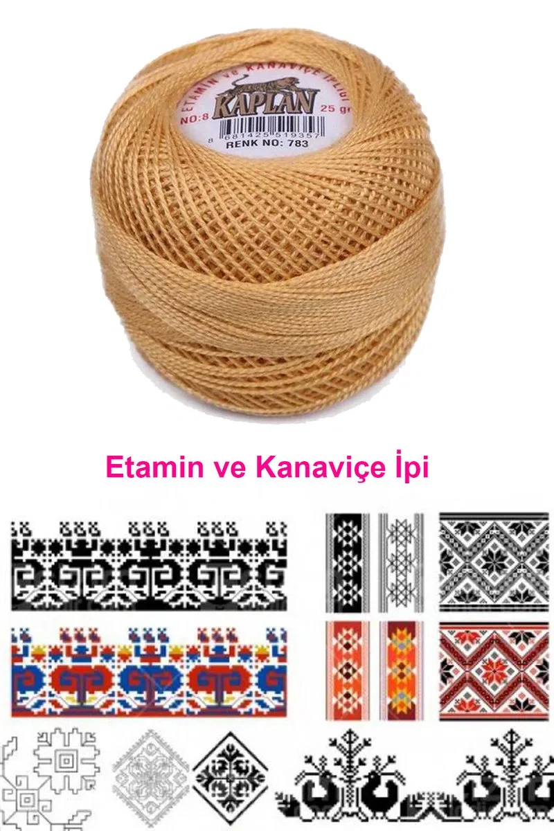 Kaplan Etamin Ve Kanaviçe İpi 8 No Kod/Renk: 783 - Royaleks görsel 2
