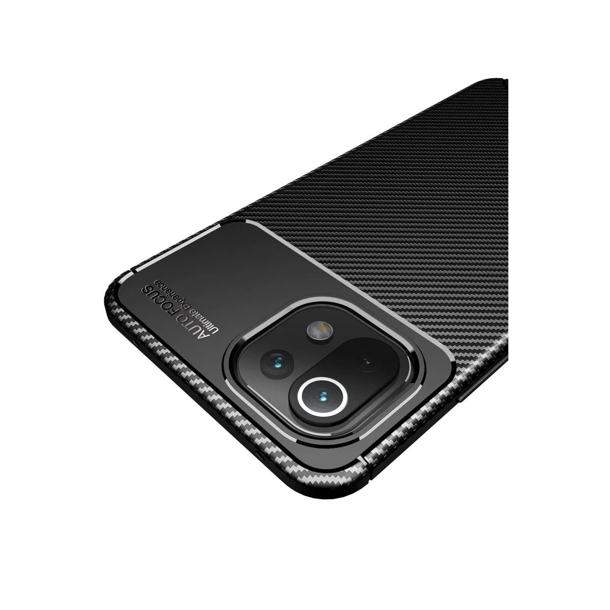 Xiaomi Mi 11 Lite Kılıf Auto Focus Karbon Kapak - Siyah görsel 3