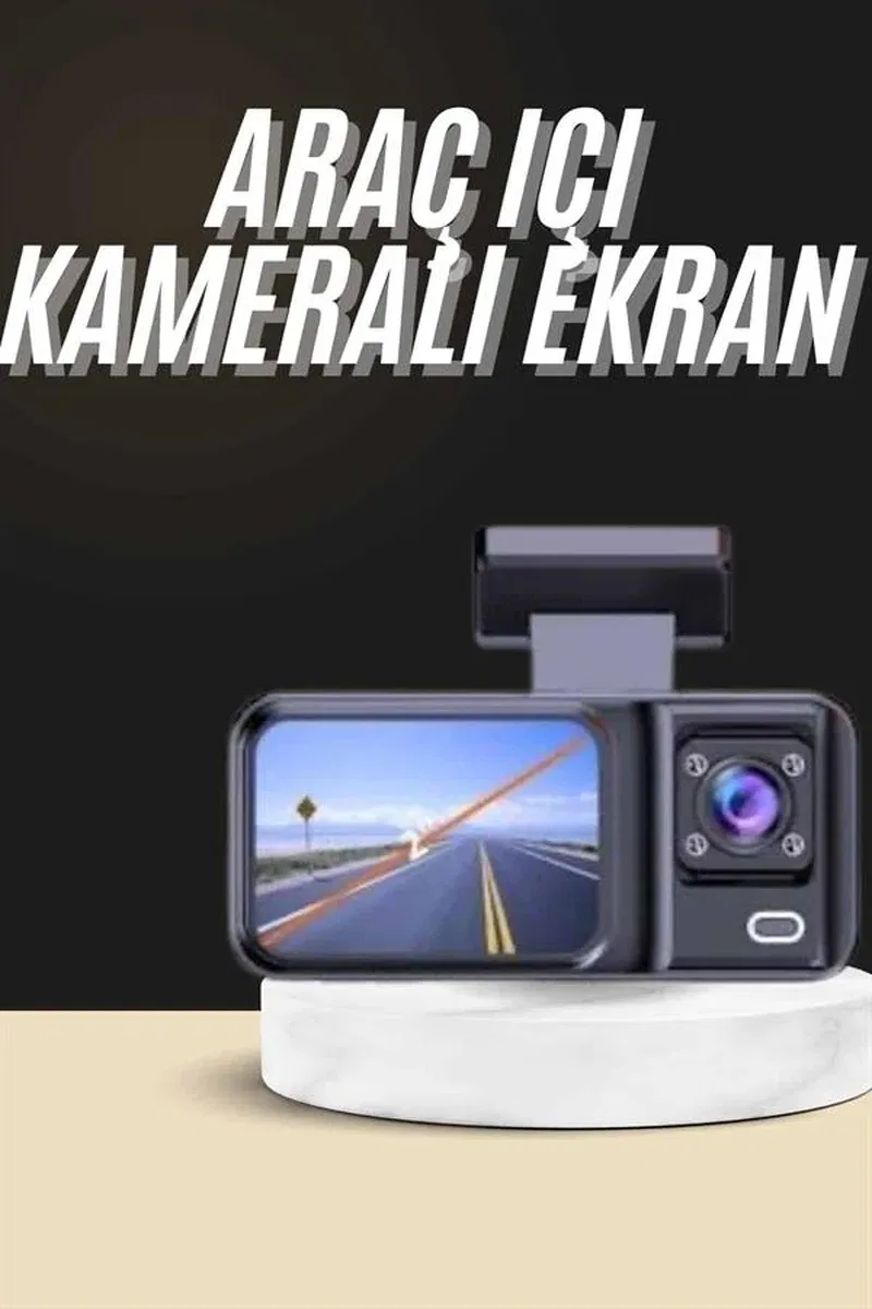 1080p Sürüş Kaydedici 2 İnç Araç Araba Ön İç Arka DVR IPS Ekran görsel 2