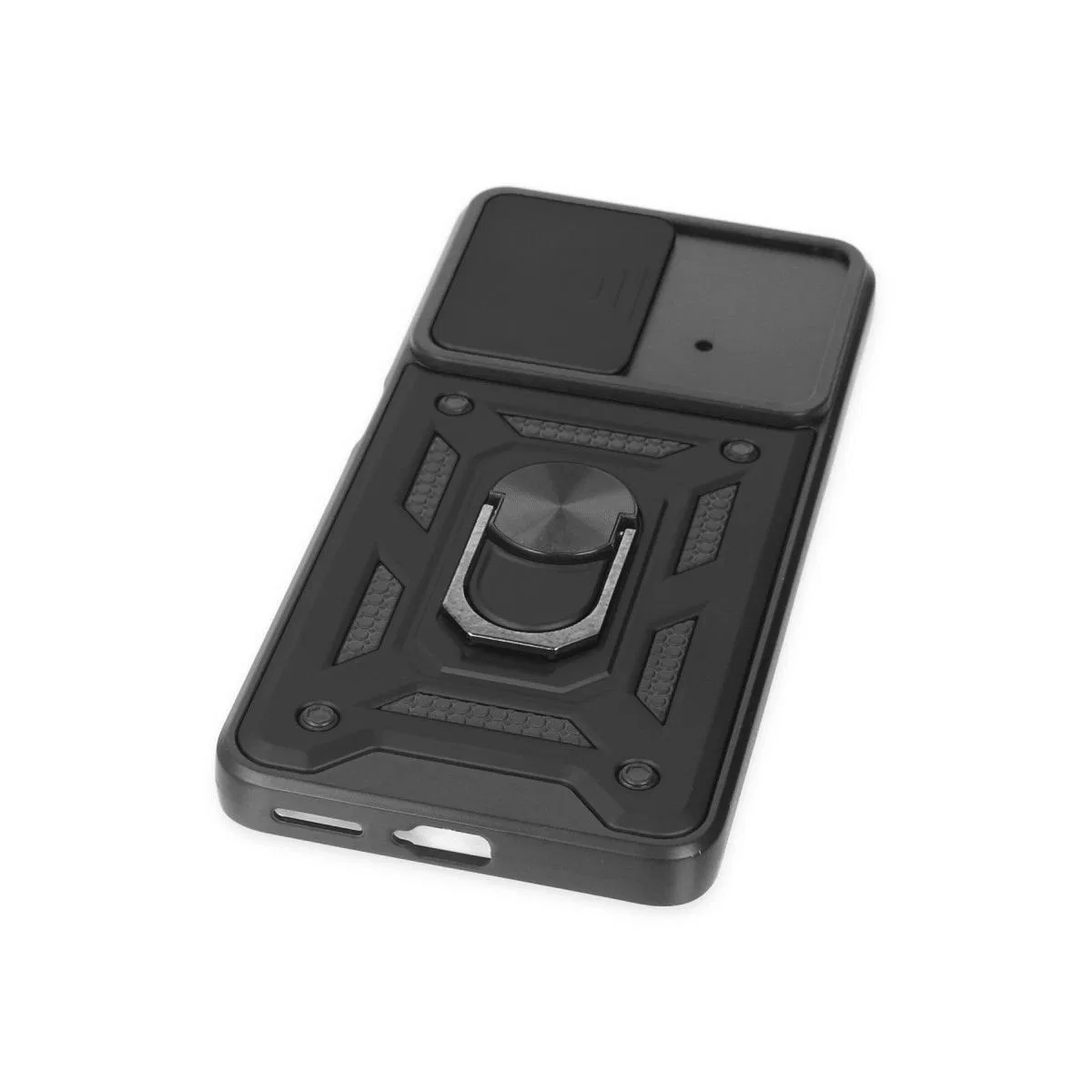 Xiaomi Poco X4 Pro 5g Kılıf Pars Lens Yüzüklü Silikon - Siyah görsel 5