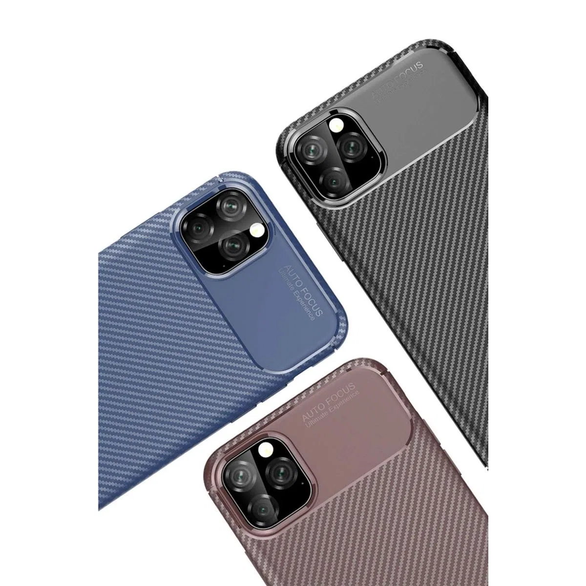 Apple İphone 11 Pro Max Kılıf Auto Focus Karbon Kapak - Lacivert görsel 4