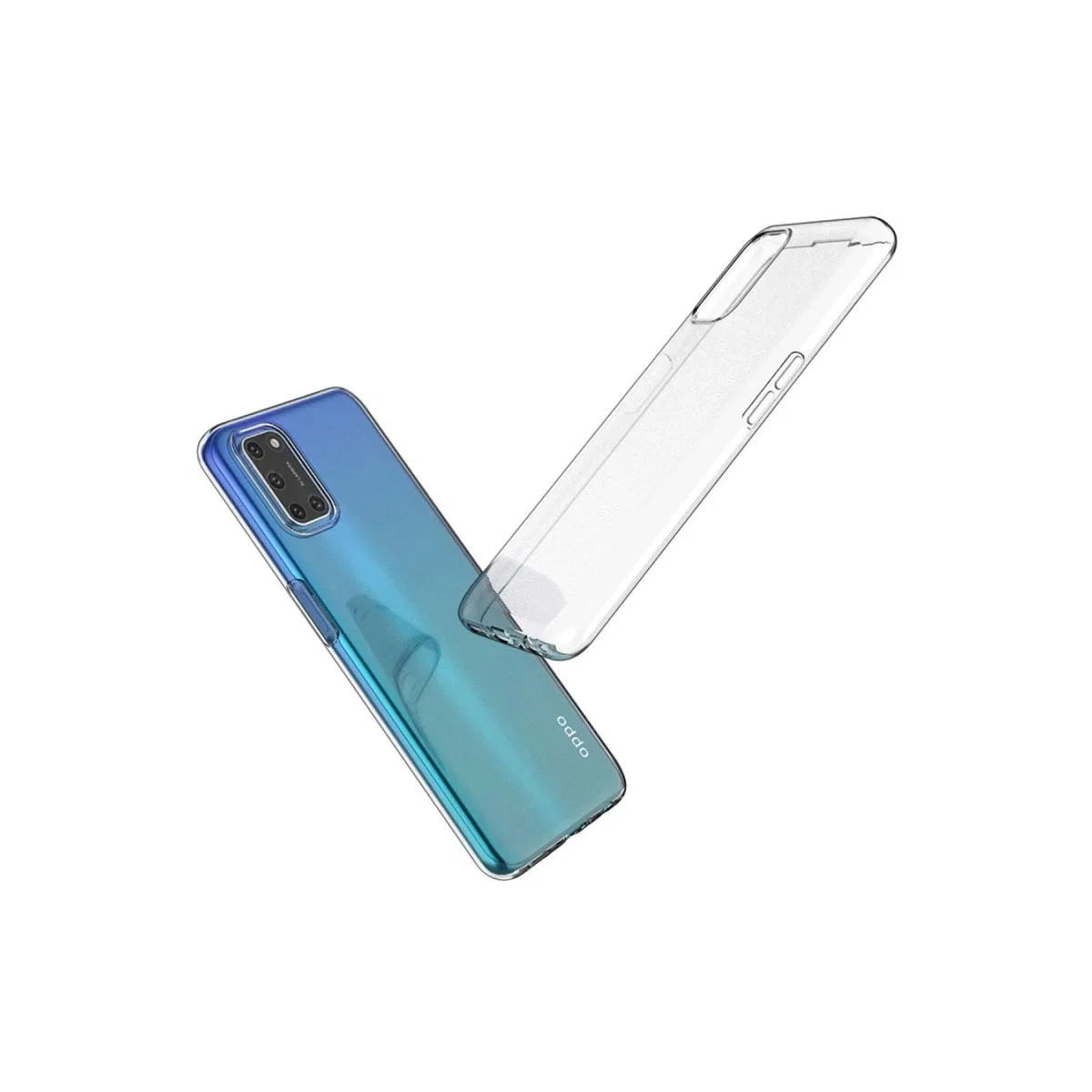 Oppo A52 Kılıf Lüx Şeffaf Silikon görsel 2