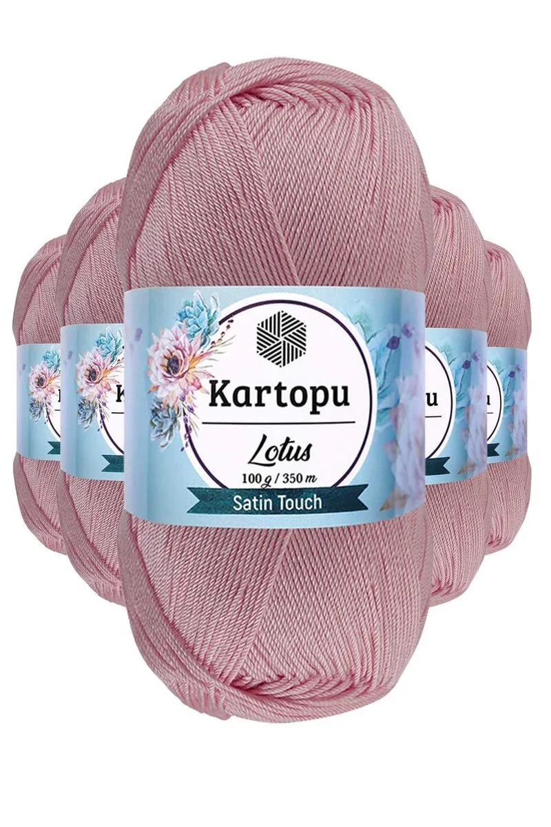 5 Adet Lotus Bikini Büstiyer Bluz Örgü İpi K768 Açık Pembe