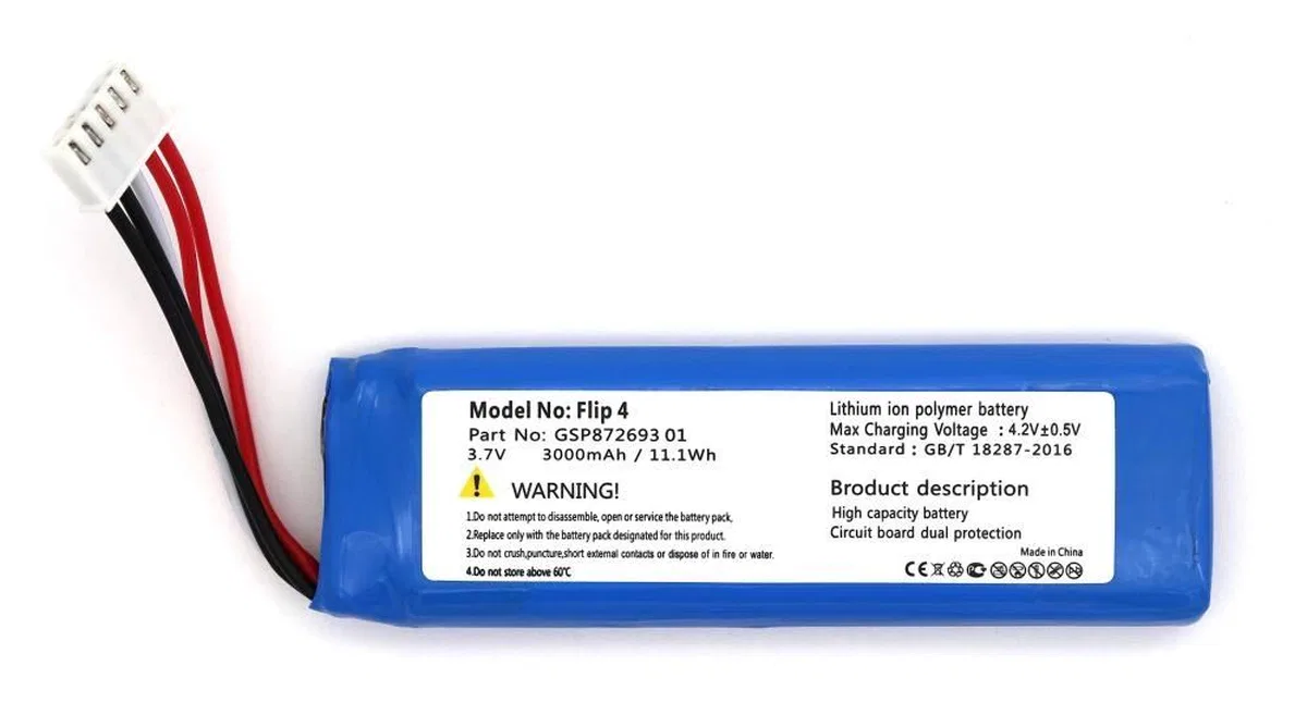 Sertec Jbl Flip 4 Uyumlu 3. 7v 3000 Mah Soketli Batarya