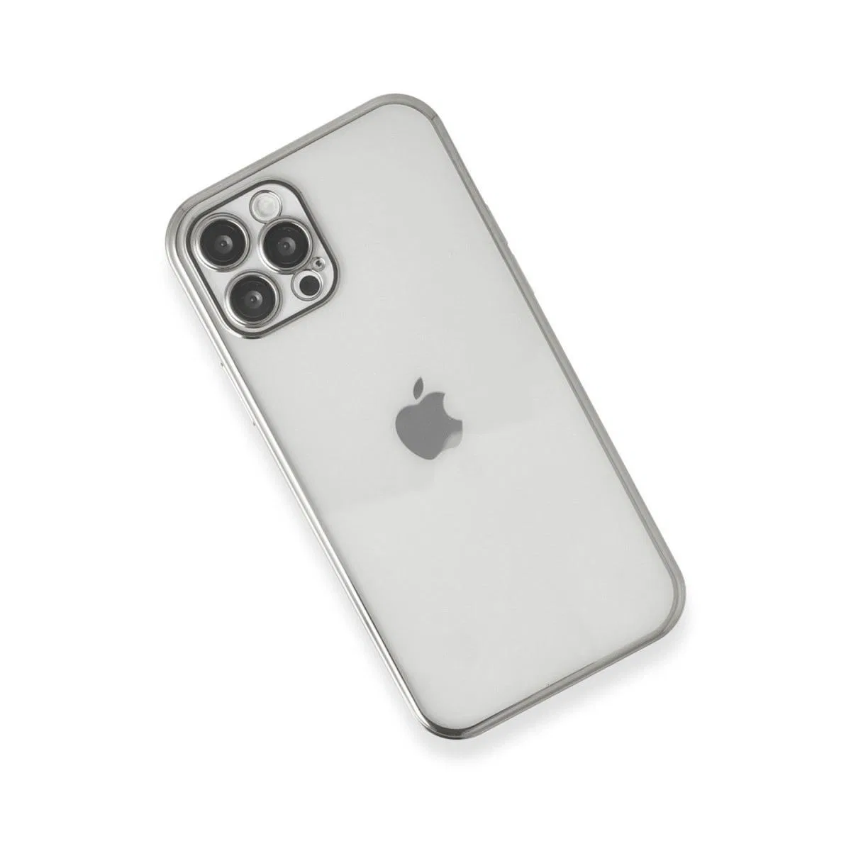 Apple İphone 12 Pro Max Kılıf Razer Lensli Silikon - Gümüş görsel 2