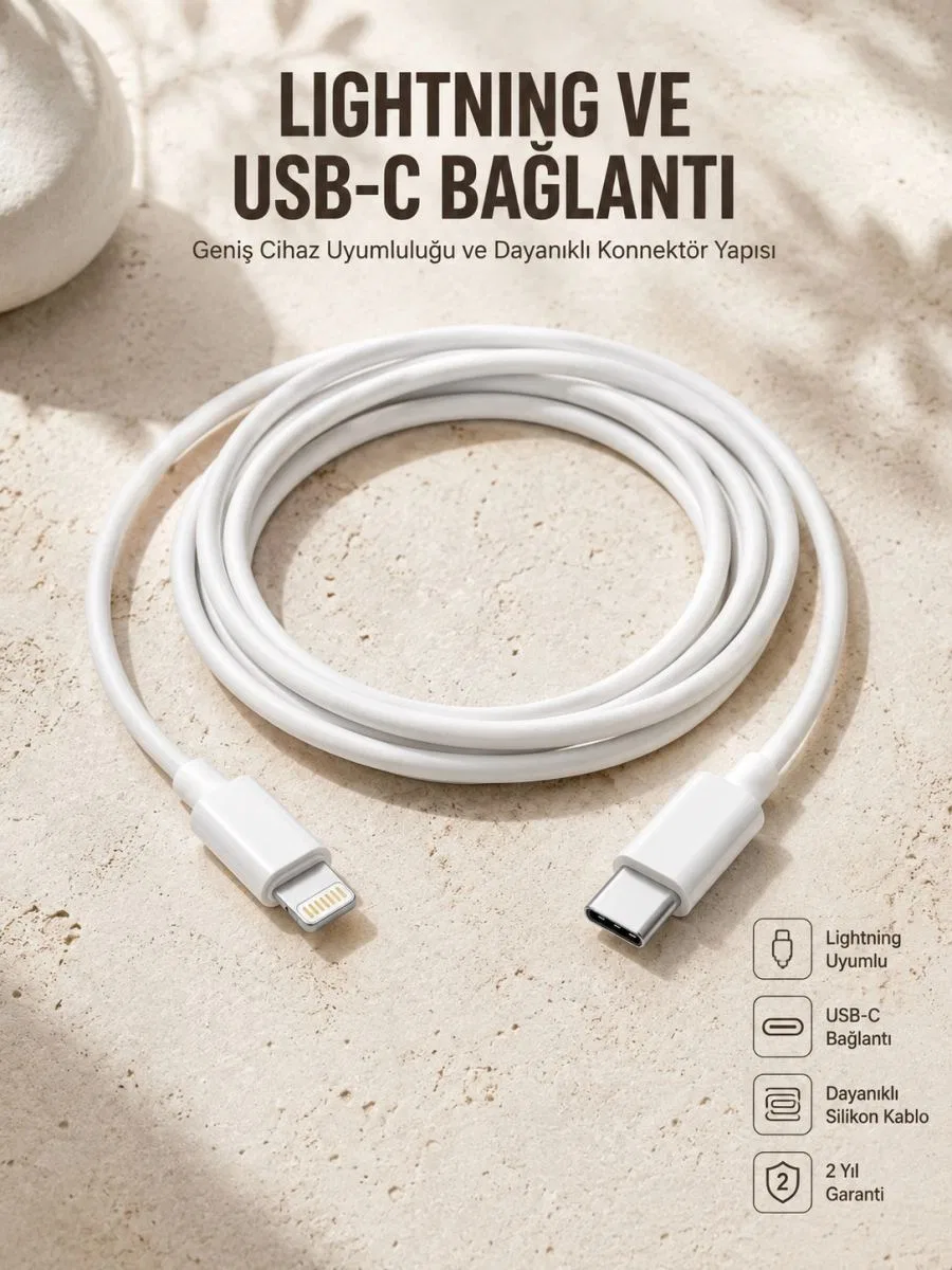 Type-c Ligtning 30w İos Şarj Kablosu Hızlı Şarj Kablosu