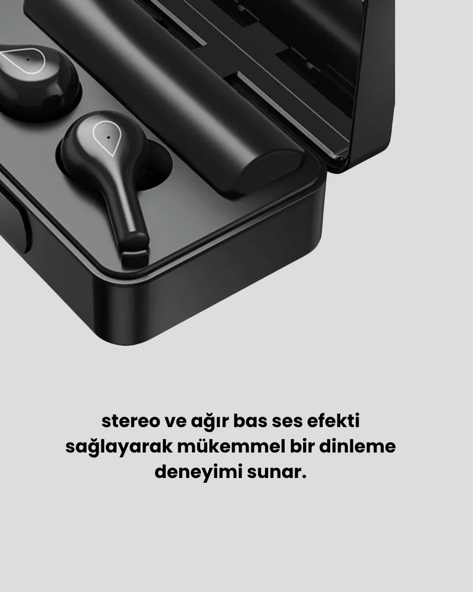 Akıllı Ekranlı Bluetooth Kulaklık – Derin Bas ve Net Tiz görsel 4