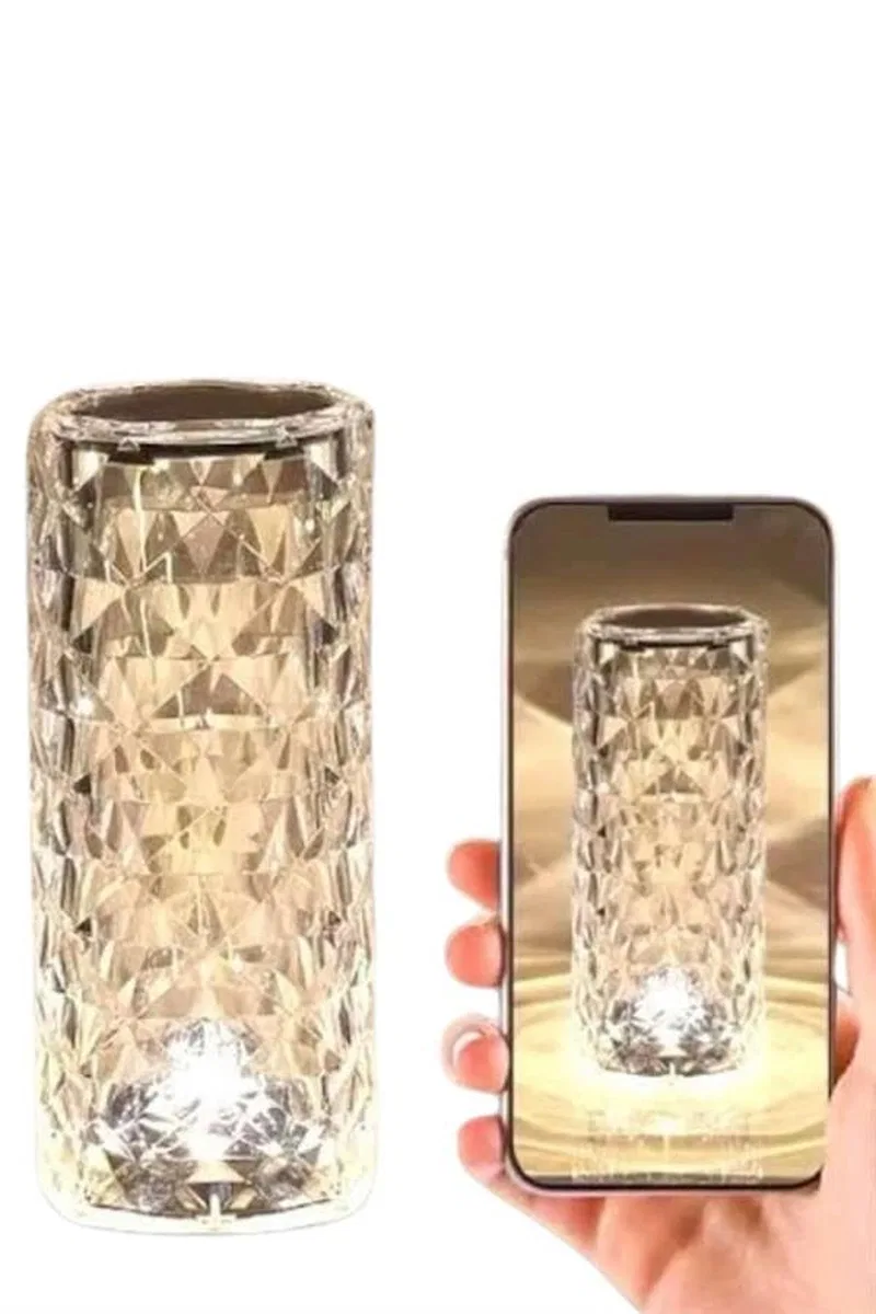 Yeni Nesil Modern Kristal Masa Ve Gece Lambası Dokunmatik Renk Değiştirebilen görsel 4