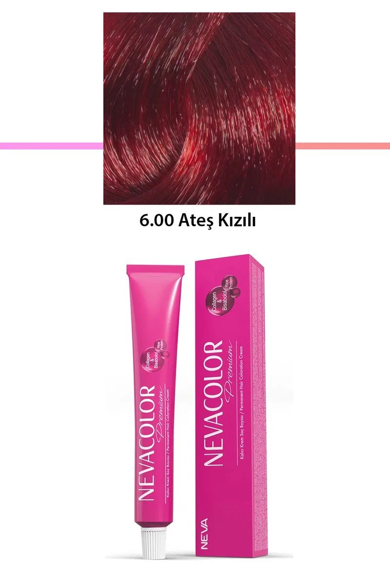 Premium 6. 00 Ateş Kızılı - Kalıcı Krem Saç Boyası 50 g Tüp