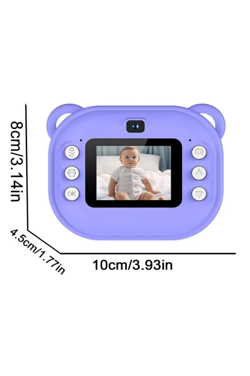Dijital Video Kayıt Fotoğraf Çocuk Kamerası Anlık Termal Resim Kağıt Baskılı görsel 5