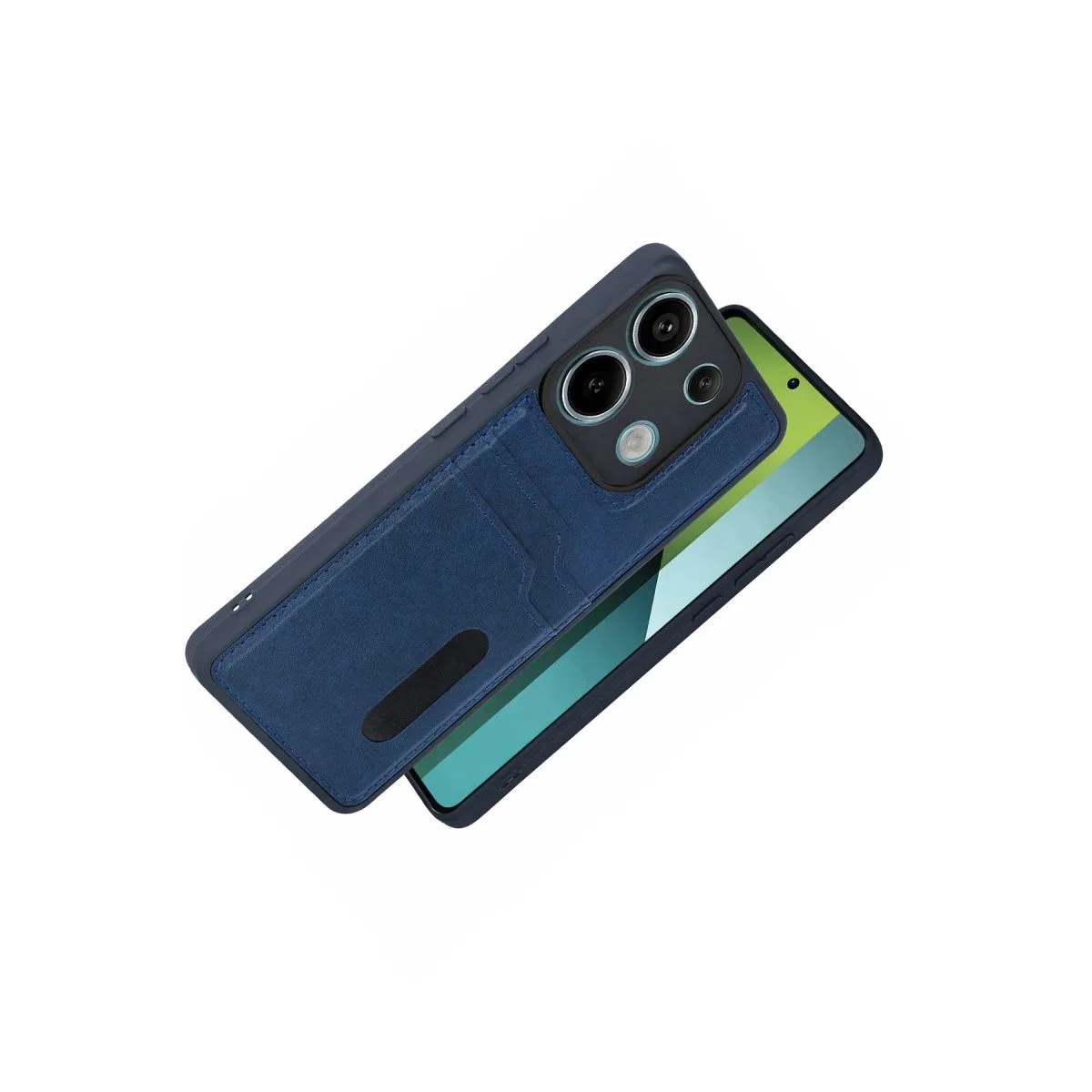 Xiaomi Redmi 15c 4g Sara Kartvizitli Deri Kılıf - Lacivert görsel 2