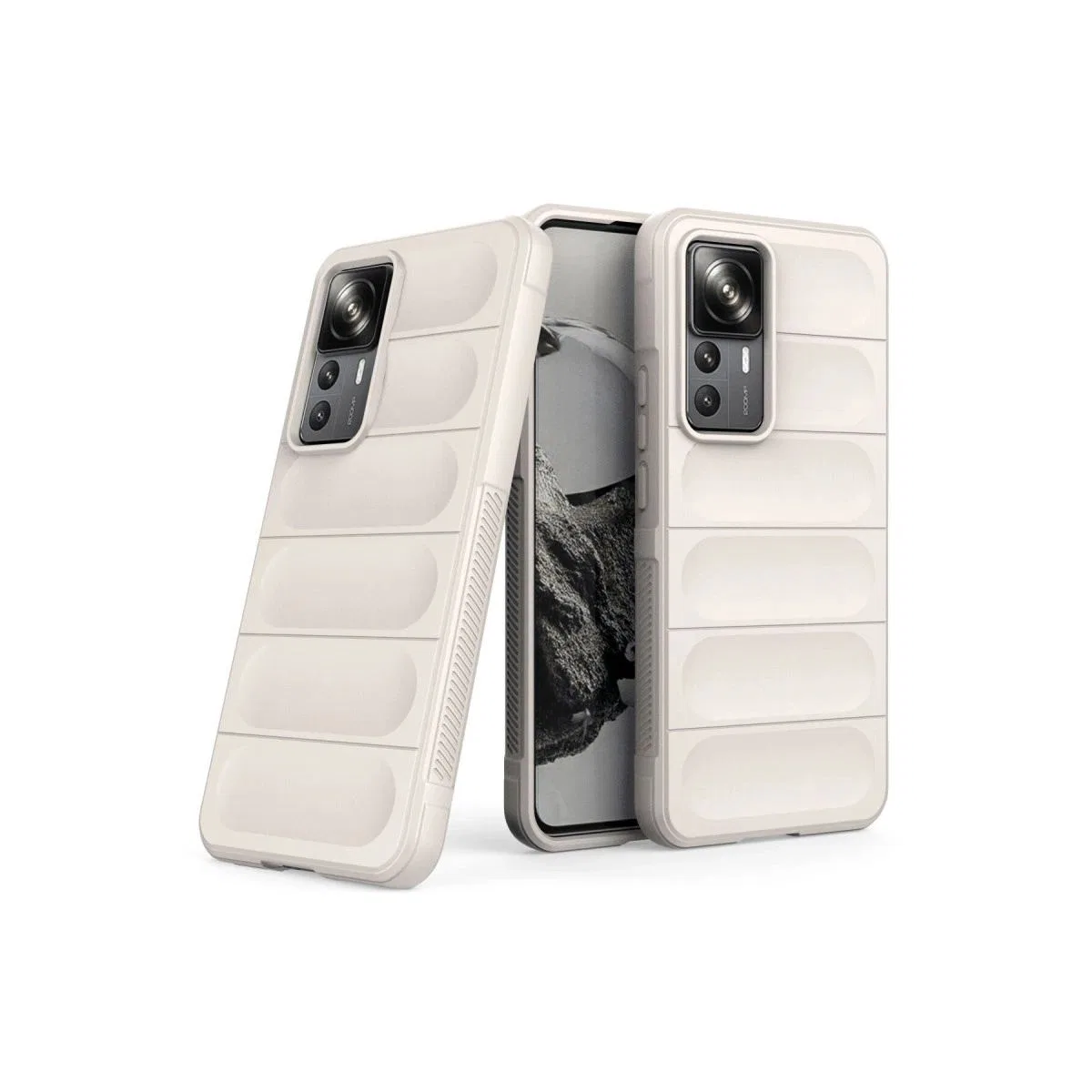 Xiaomi Mi 12t Pro Kılıf Optimum Silikon - Krem görsel 2