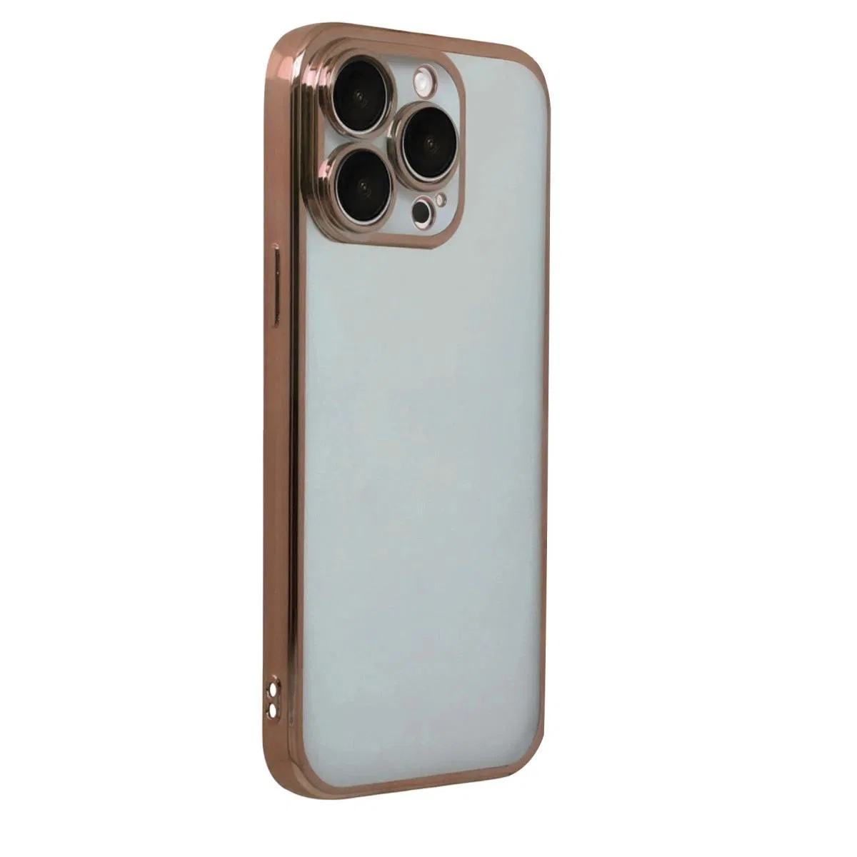 Apple İphone 15 Pro Max Razer Lensli Silikon - Çöl Titanyum görsel 3