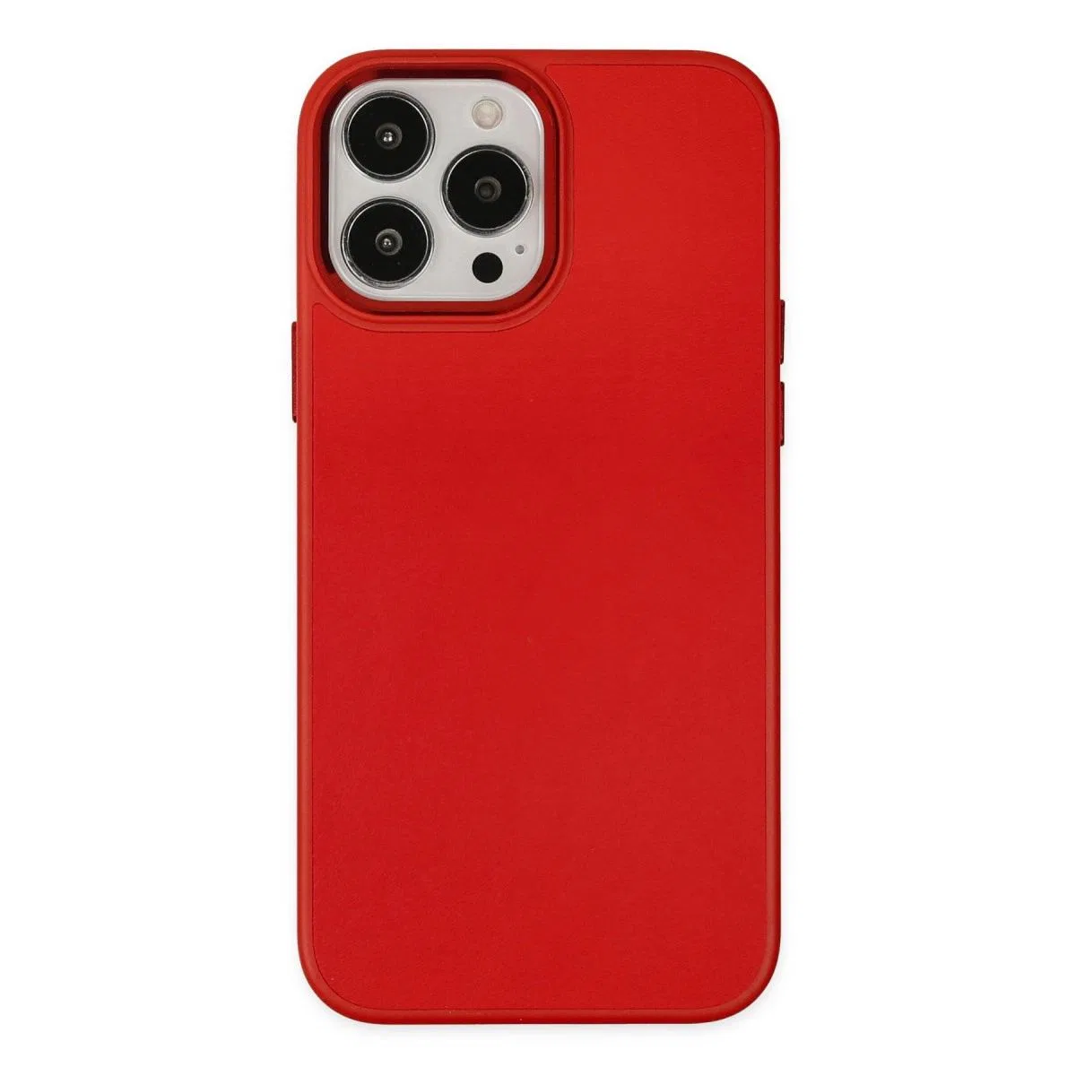Apple İphone 13 Pro Kılıf Asya Deri Silikon - Kırmızı