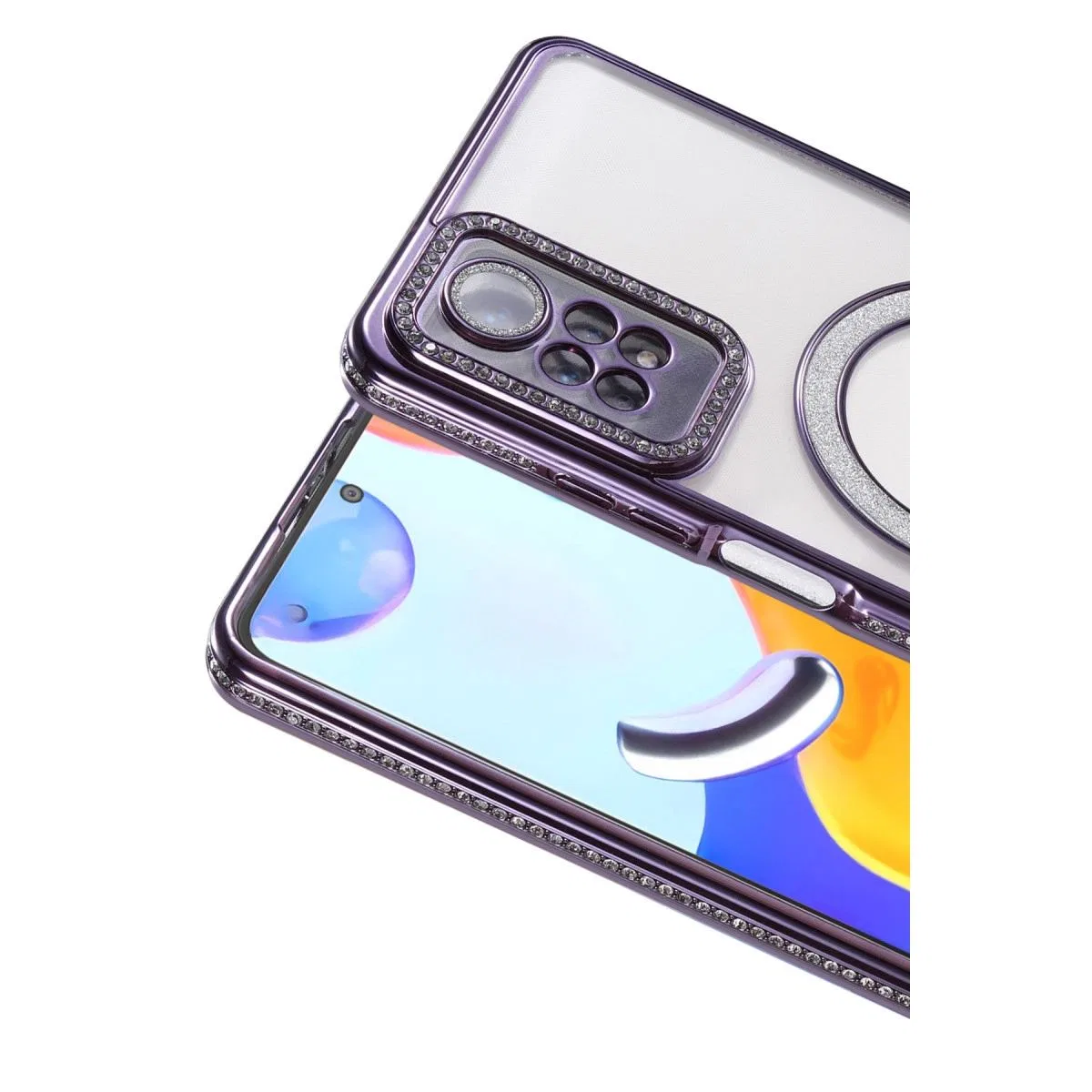 Xiaomi Redmi Note 12 Pro 4g Joke Simli Magneticsafe Kılıf - Derin Mor görsel 2