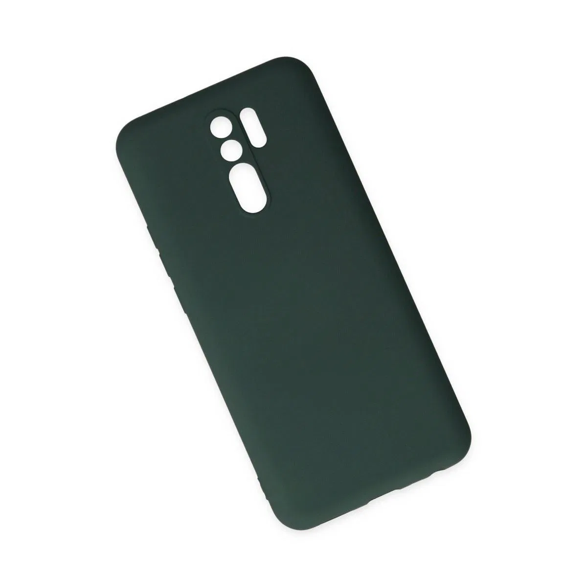 Xiaomi Redmi 9 Kılıf Nano İçi Kadife Silikon - Koyu Yeşil görsel 3
