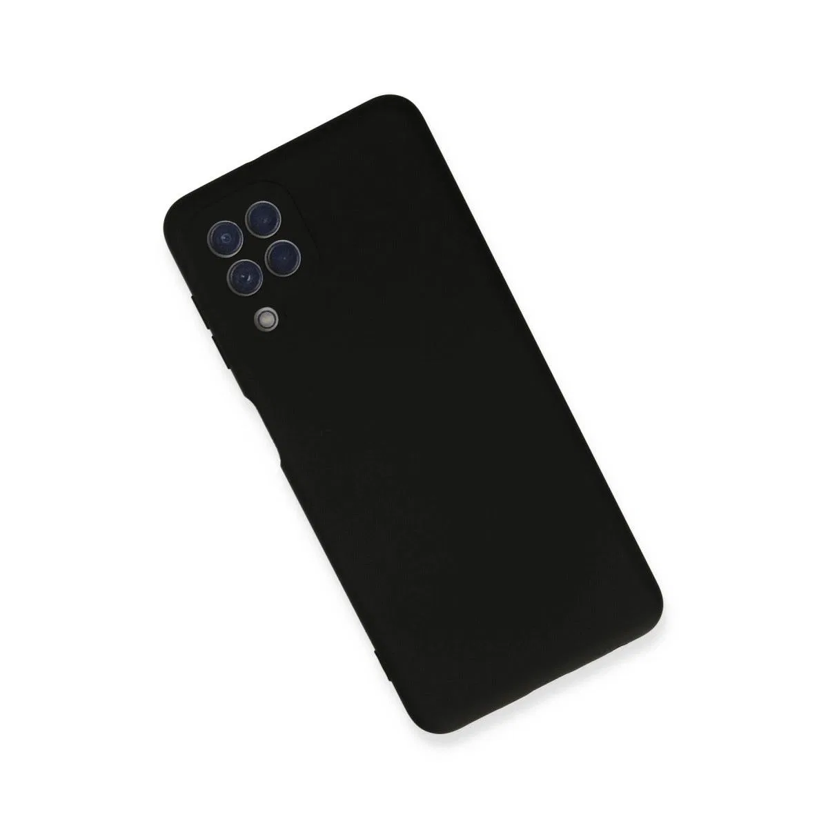 Samsung Galaxy A22 Kılıf Nano İçi Kadife Silikon - Siyah görsel 2