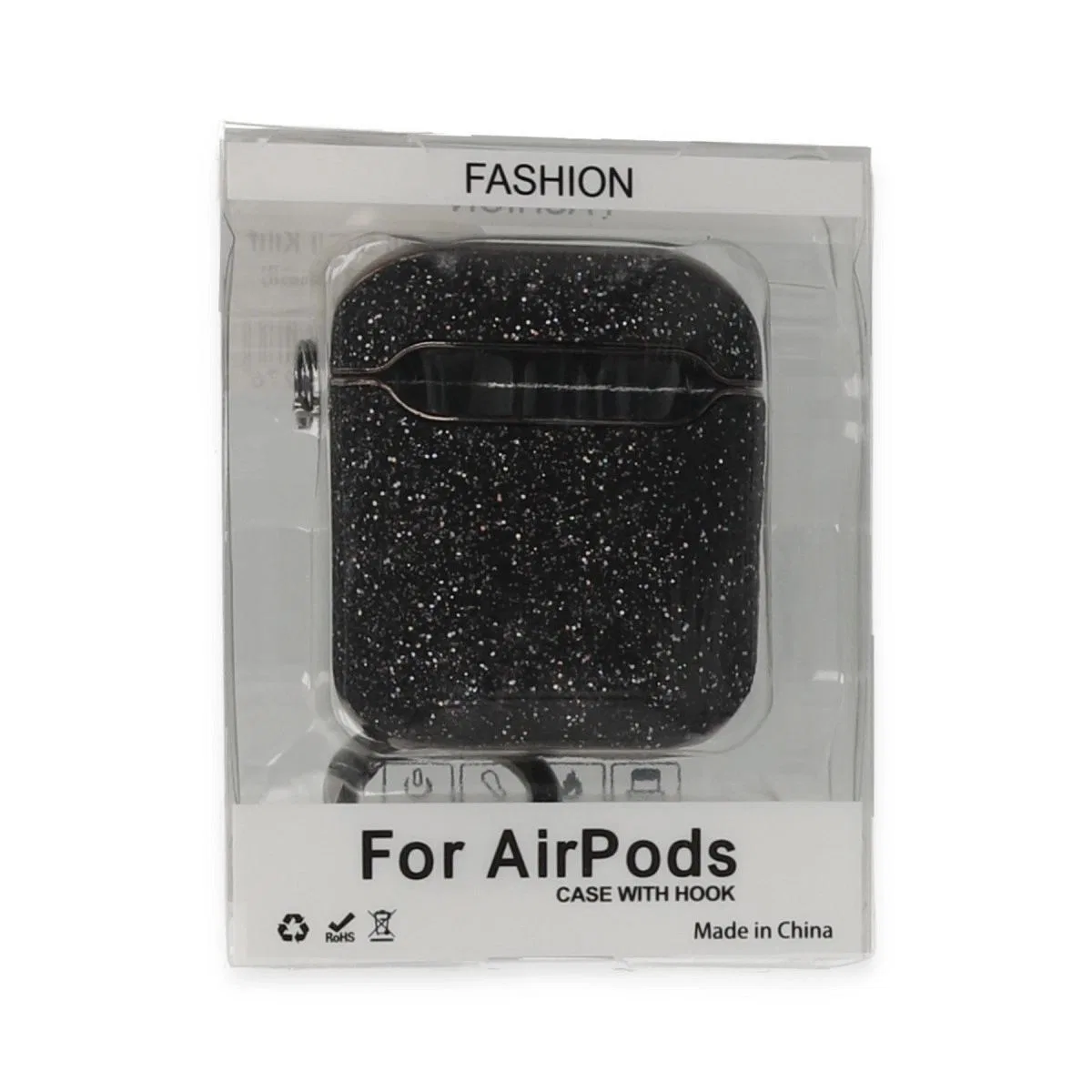Apple Airpods 2 (2. nesil) Spell Simli Kılıf - Siyah