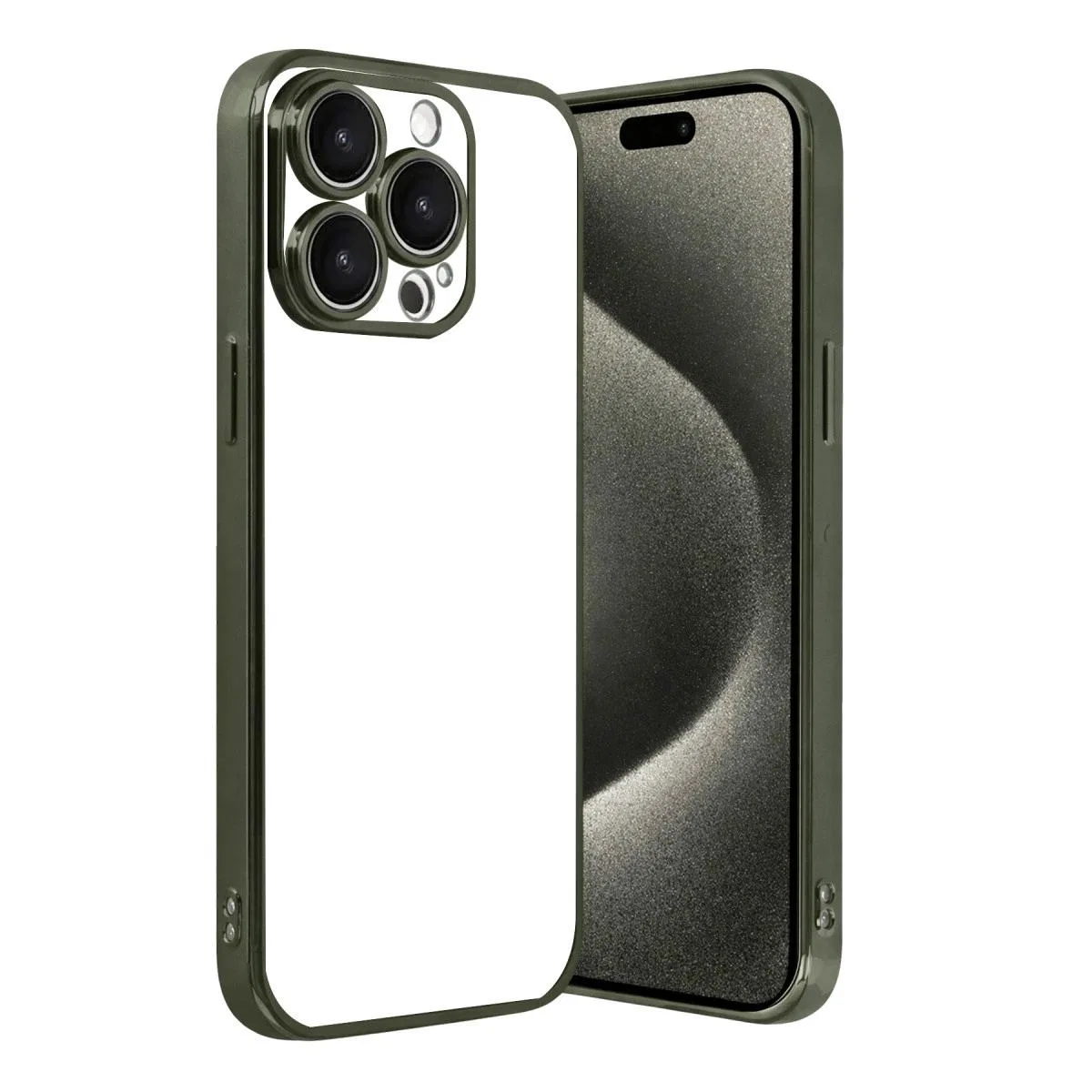 Apple İphone 15 Pro Max Razer Lensli Silikon - Yeşil