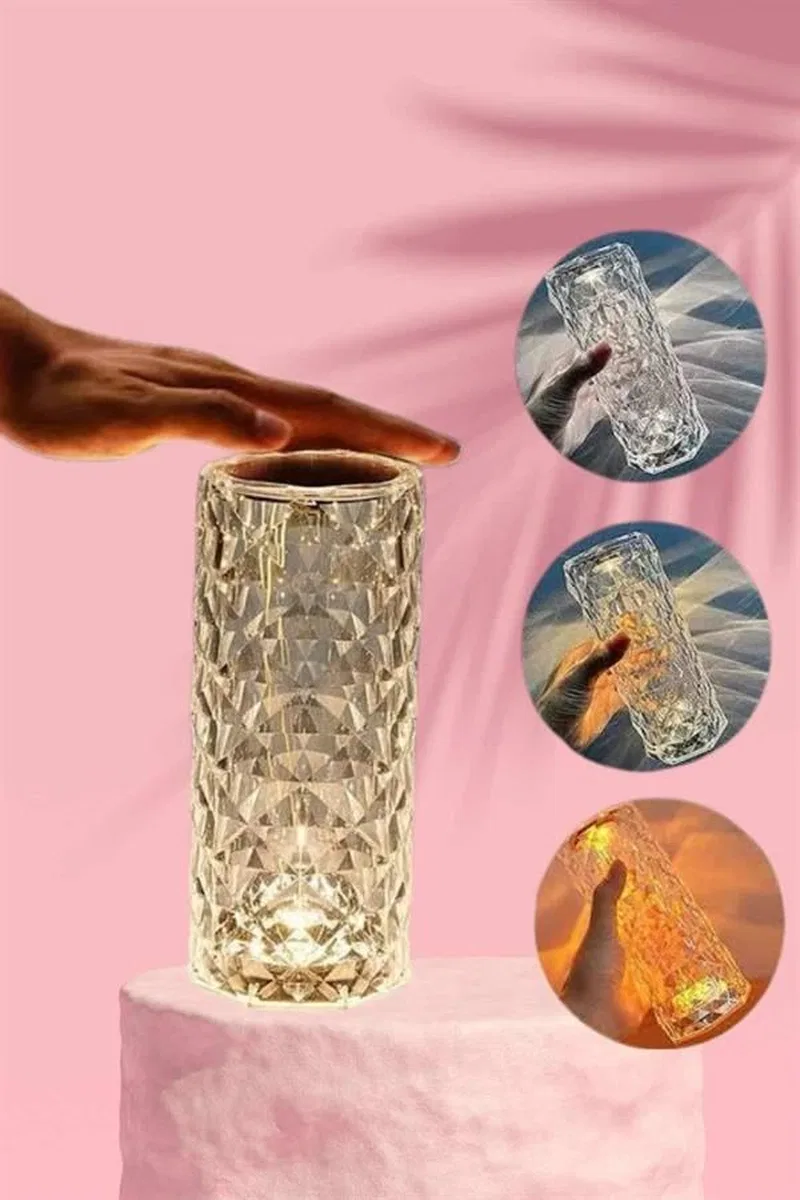 Sevgililer Gününe Özel Romantik Kristal Gece Lambası Sevgiliye Hediye görsel 3
