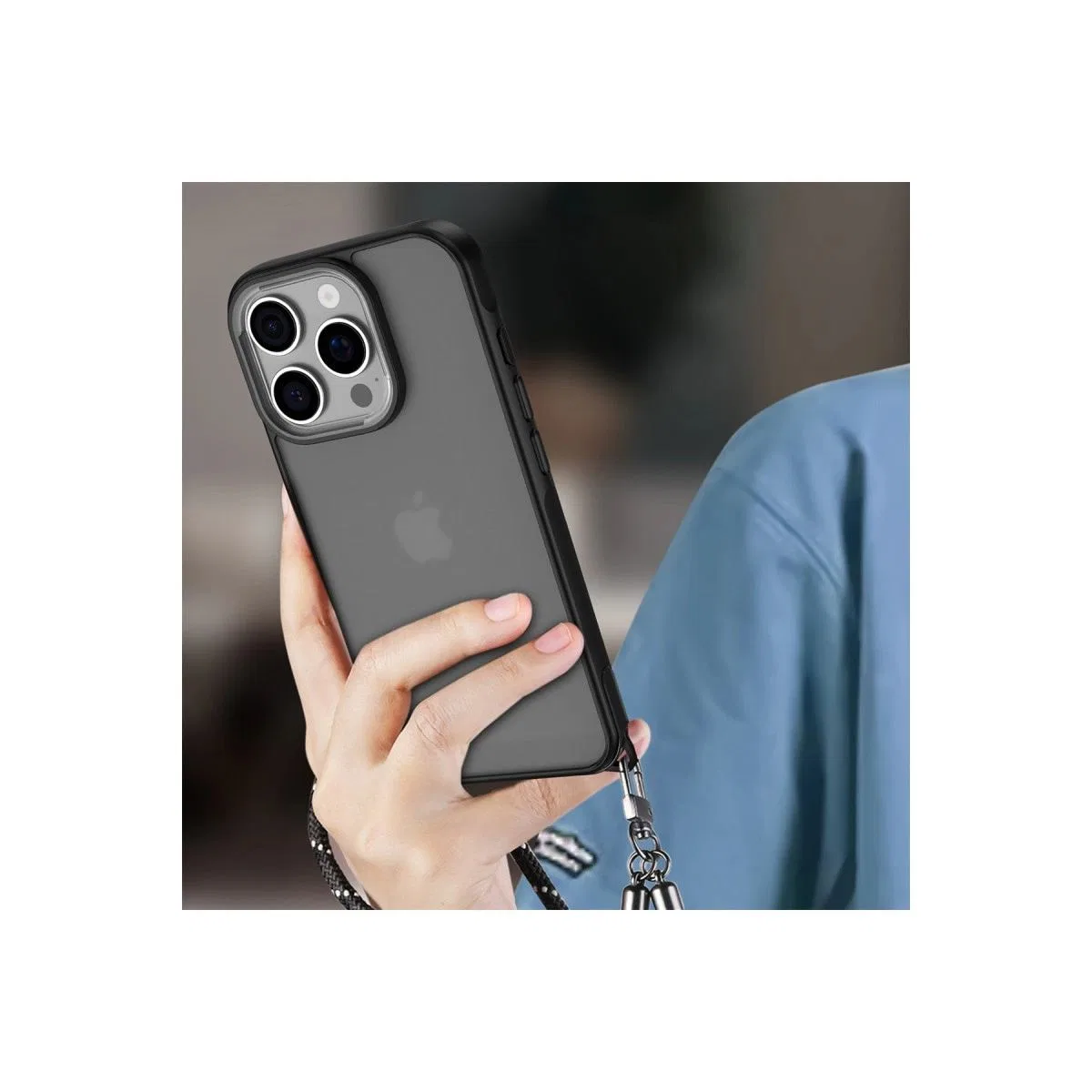 Apple İphone 16 Pro Kılıf Elegant Kapak - Siyah görsel 2