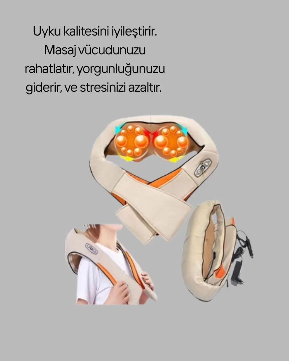 Ovmalı Kas Gevşetici Masaj Cihazı – Boyun, Omuz Ve Sırt İçin Derin Etki görsel 3