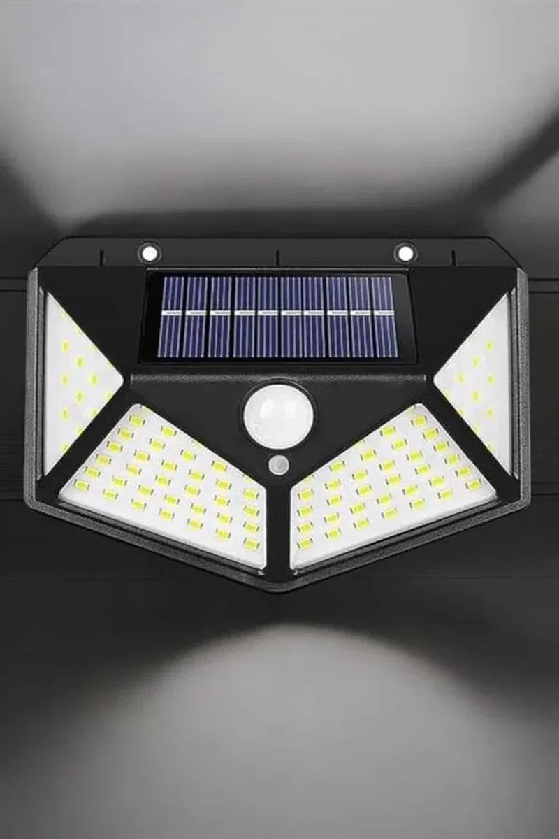 Güneş Enerjili Bahçe Aydınlatma Lambası Solar 100 Led Lamba görsel 5