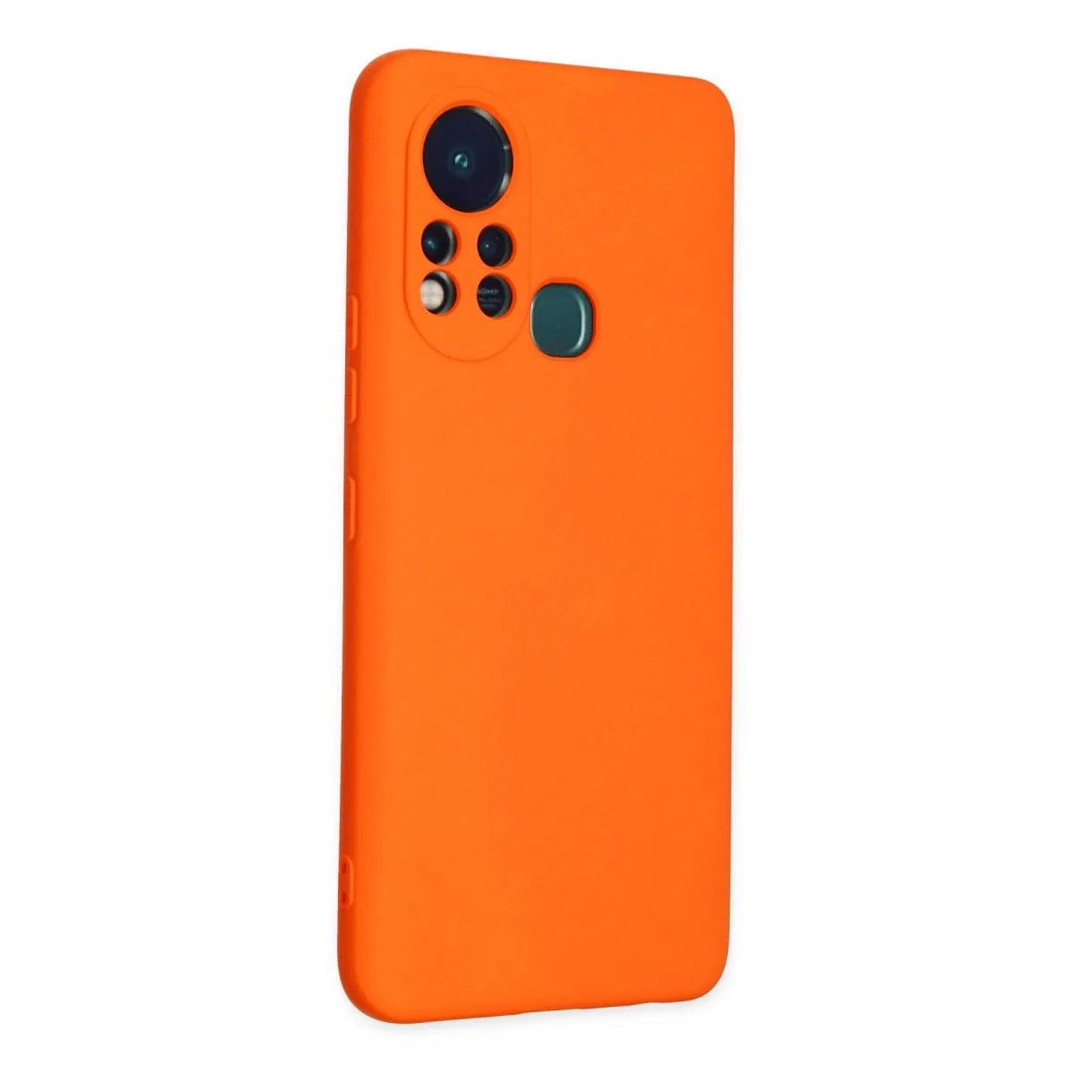 İnfinix Hot 11s Kılıf Nano İçi Kadife Silikon - Turuncu görsel 2