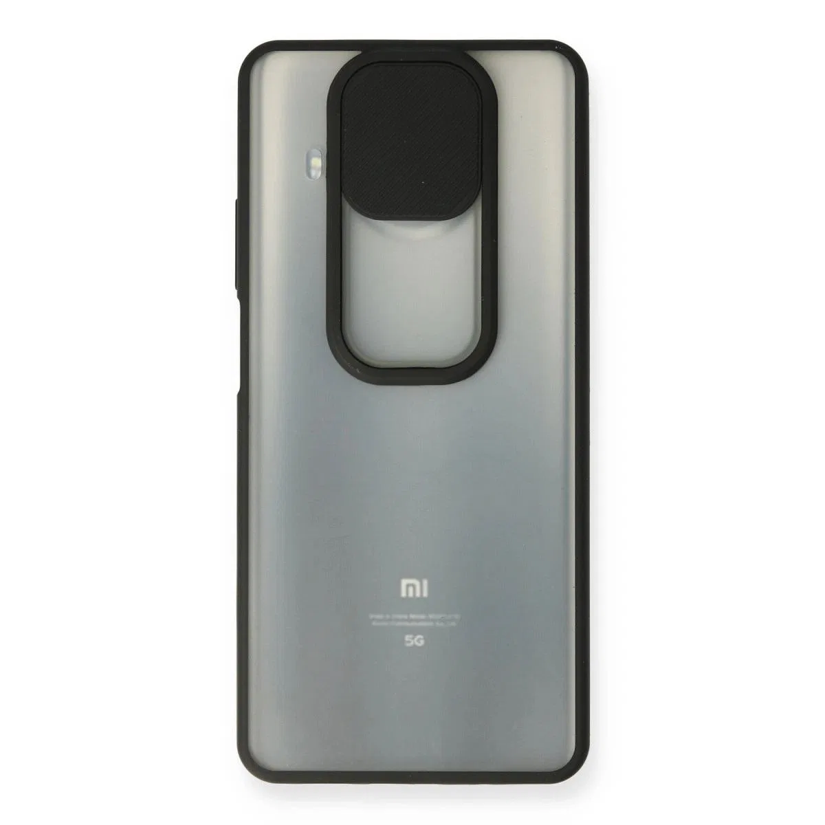 Xiaomi Mi 10t Lite Kılıf Palm Buzlu Kamera Sürgülü Silikon - Siyah görsel 2