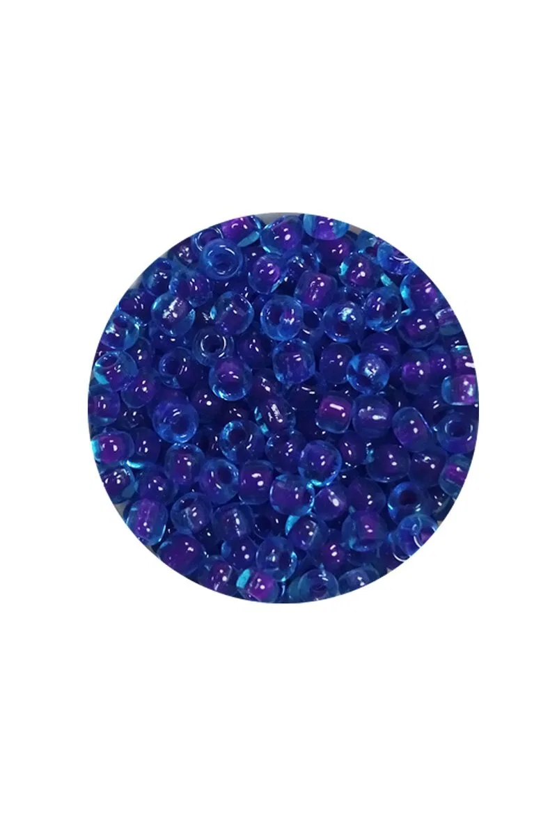 Dökme Cam Kum Boncuk (8/0) 3 mm - 60 Gram - Şeffaf Koyu Mavi - BNC202 görsel 2