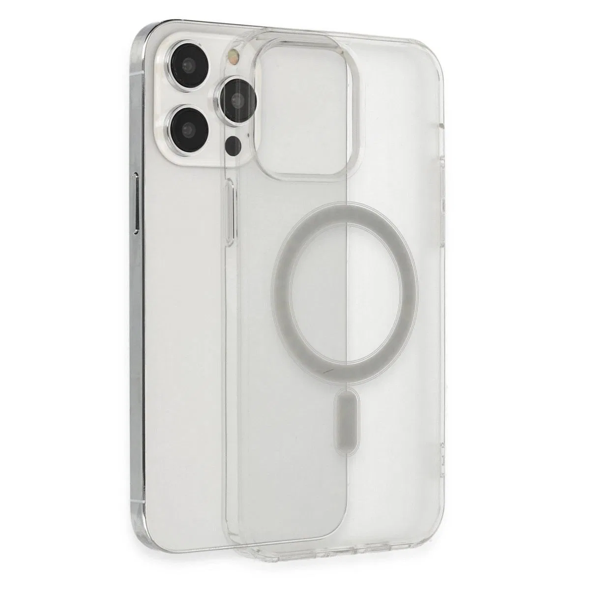 Apple İphone 14 Pro Kılıf Matte Şeffaf Magneticsafe - Şeffaf görsel 5