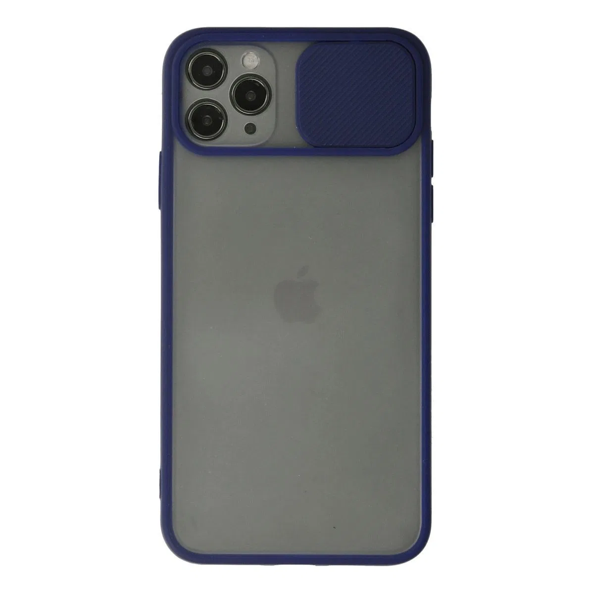 Apple İphone 11 Pro Max Kılıf Palm Buzlu Kamera Sürgülü Silikon - Lacivert