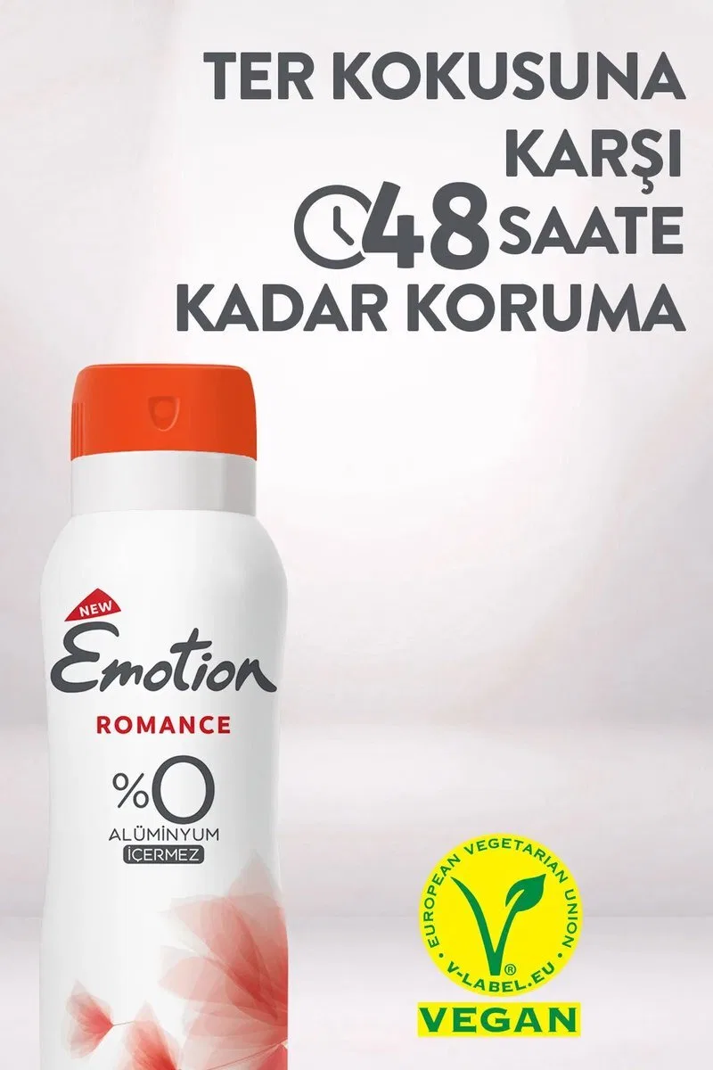 Emotion Romance Kadın Vegan Deodorant 150 Ml Hızlı Kurur, Leke Bırakmaz görsel 6