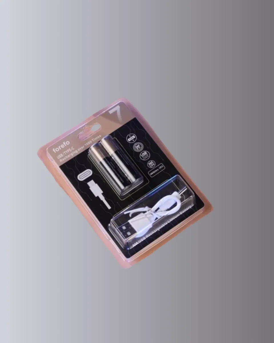 USB Type-C Şarjlı AAA Lityum Pil 1000+ Şarj Döngüsü ile Uzun Ömür görsel 3
