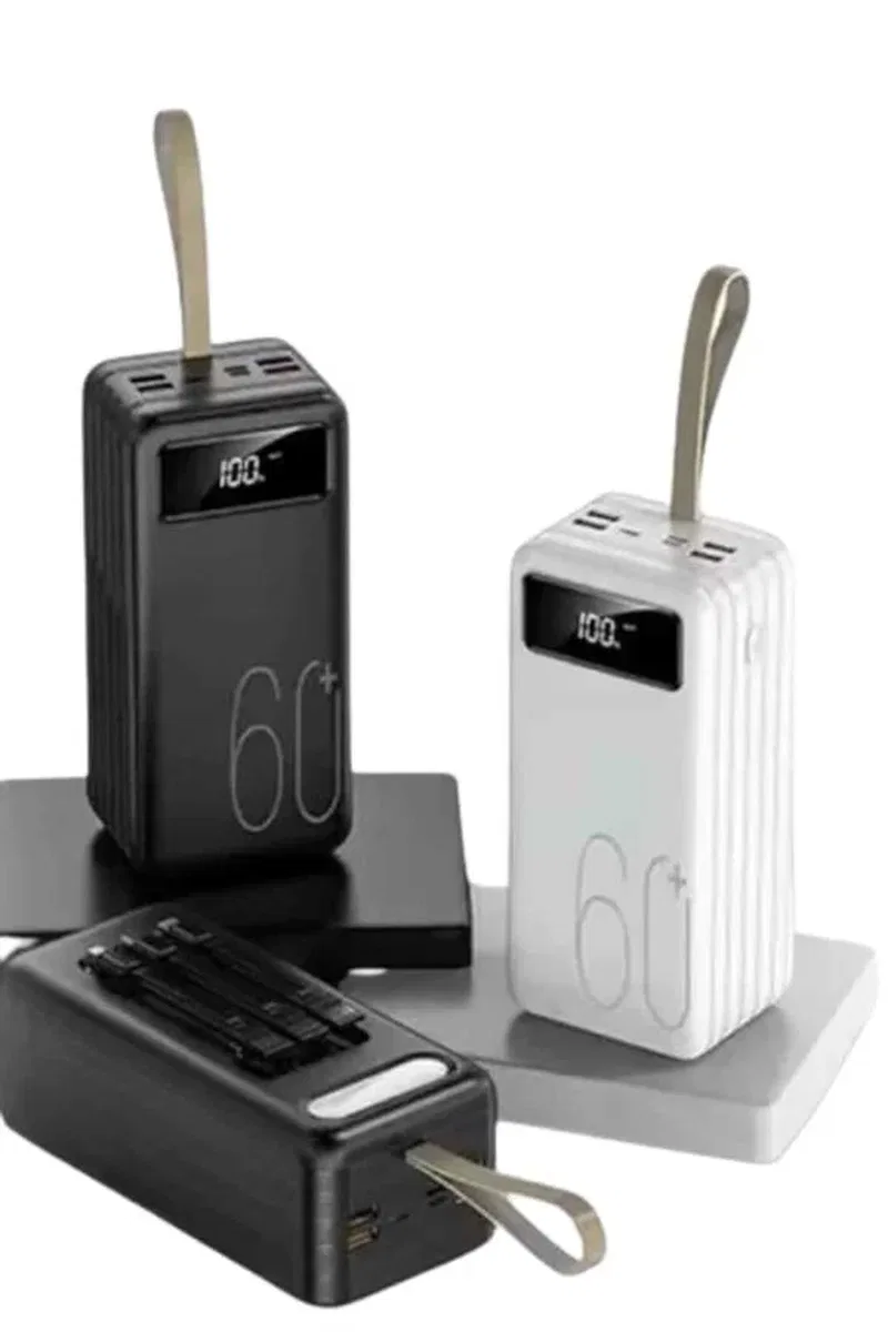 Hızlı Şarj 4 Çıkışlı Powerbank 60. 000 Mah Taşınabilir Dijital Göstergeli görsel 3