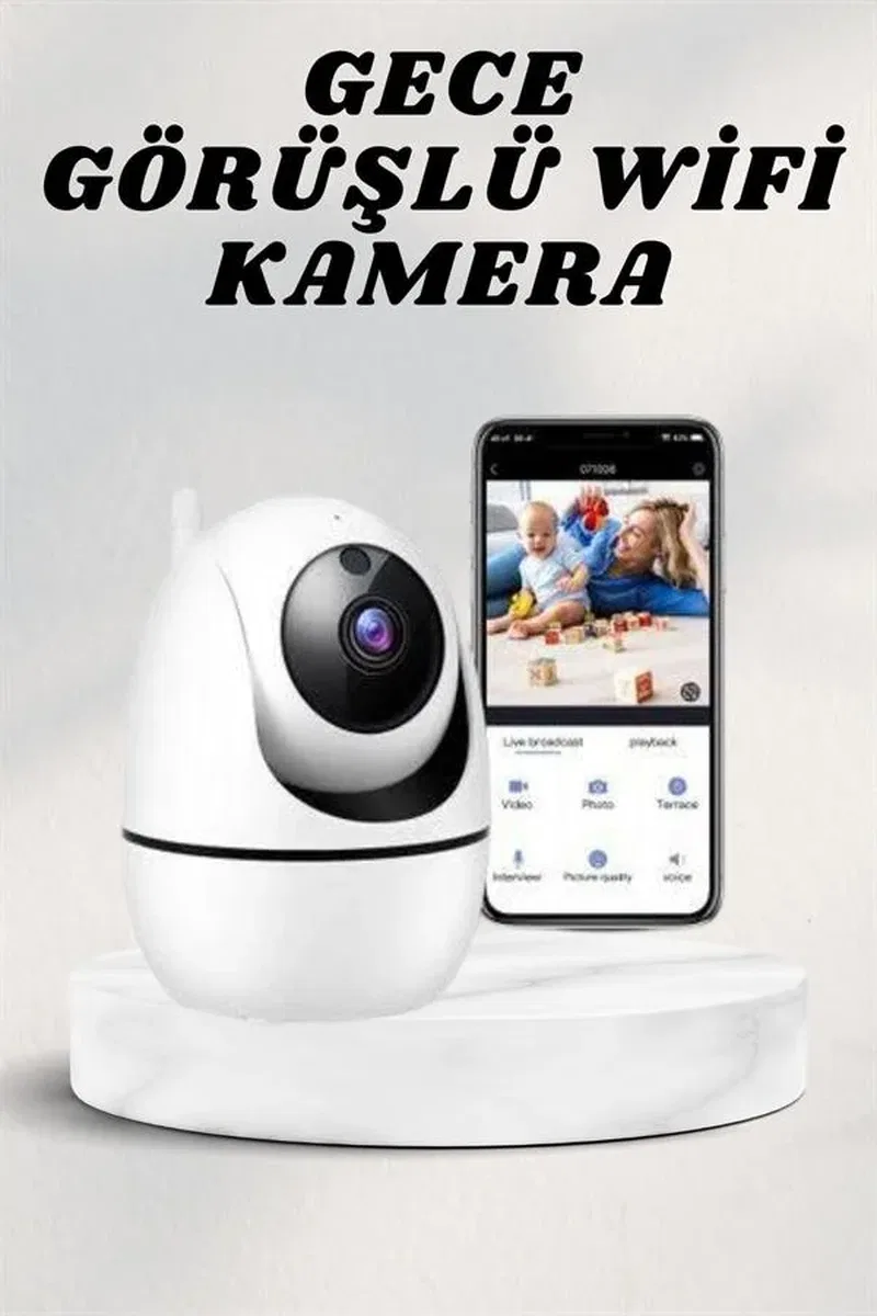 Wifi Kamerası Kablosuz Wifi Güvenlik Kamerası görsel 2
