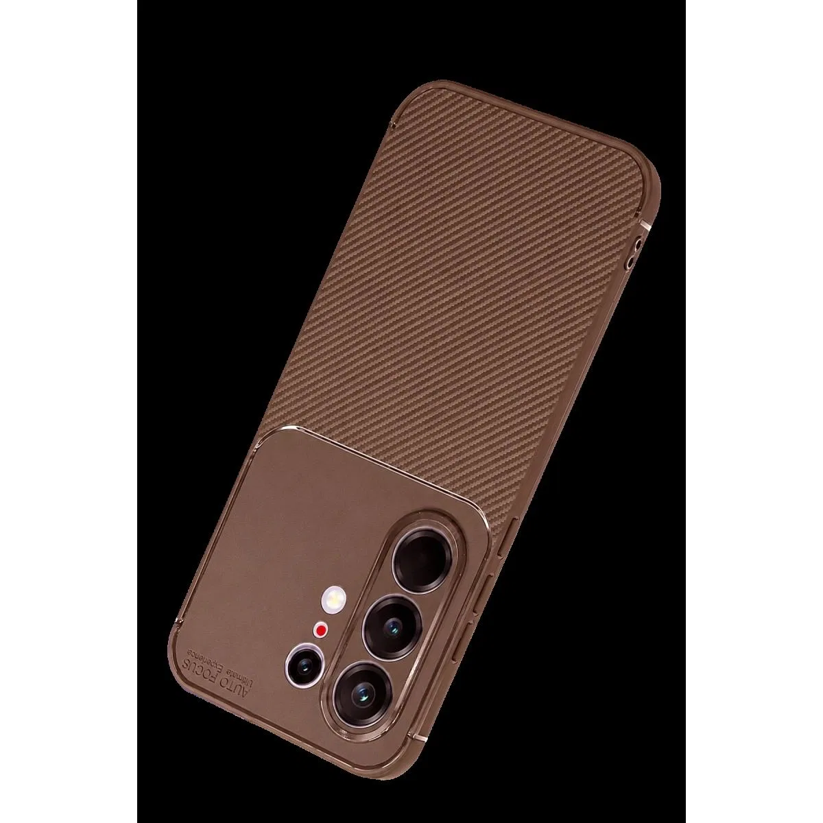 Tecno Camon 50 Pro 5g Auto Focus Karbon Kapak - Kahverengi görsel 4