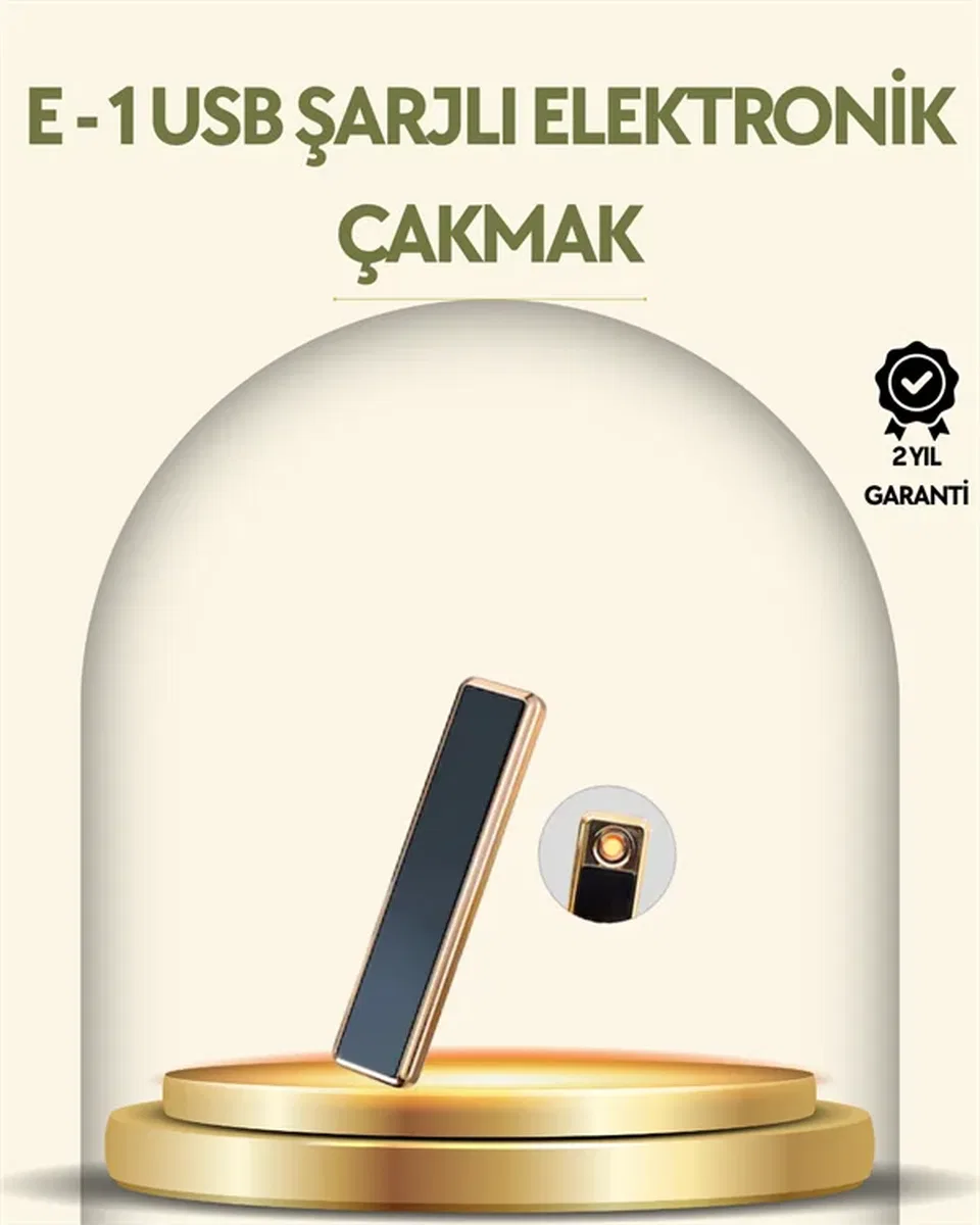USB Şarjlı Alevsiz Elektronik Çakmak – Rüzgara Dayanıklı, Gazsız, Güvenli Kullanım