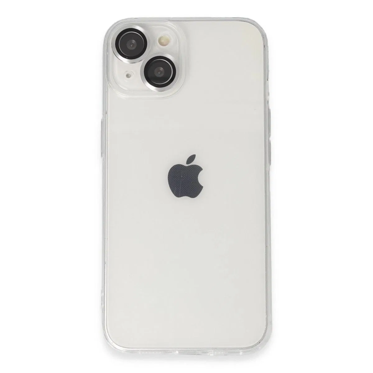 Apple İphone 14 Kılıf Luko Lens Silikon - Gümüş